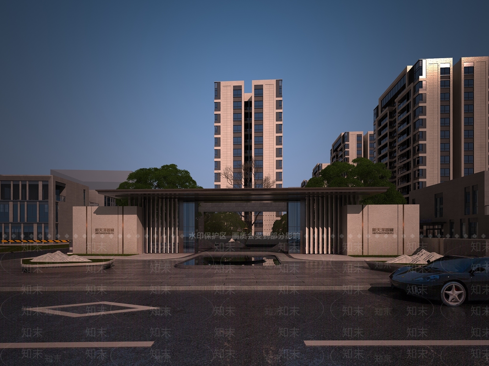 现代新中式其他公共建筑3D模型下载【ID:1173485452】