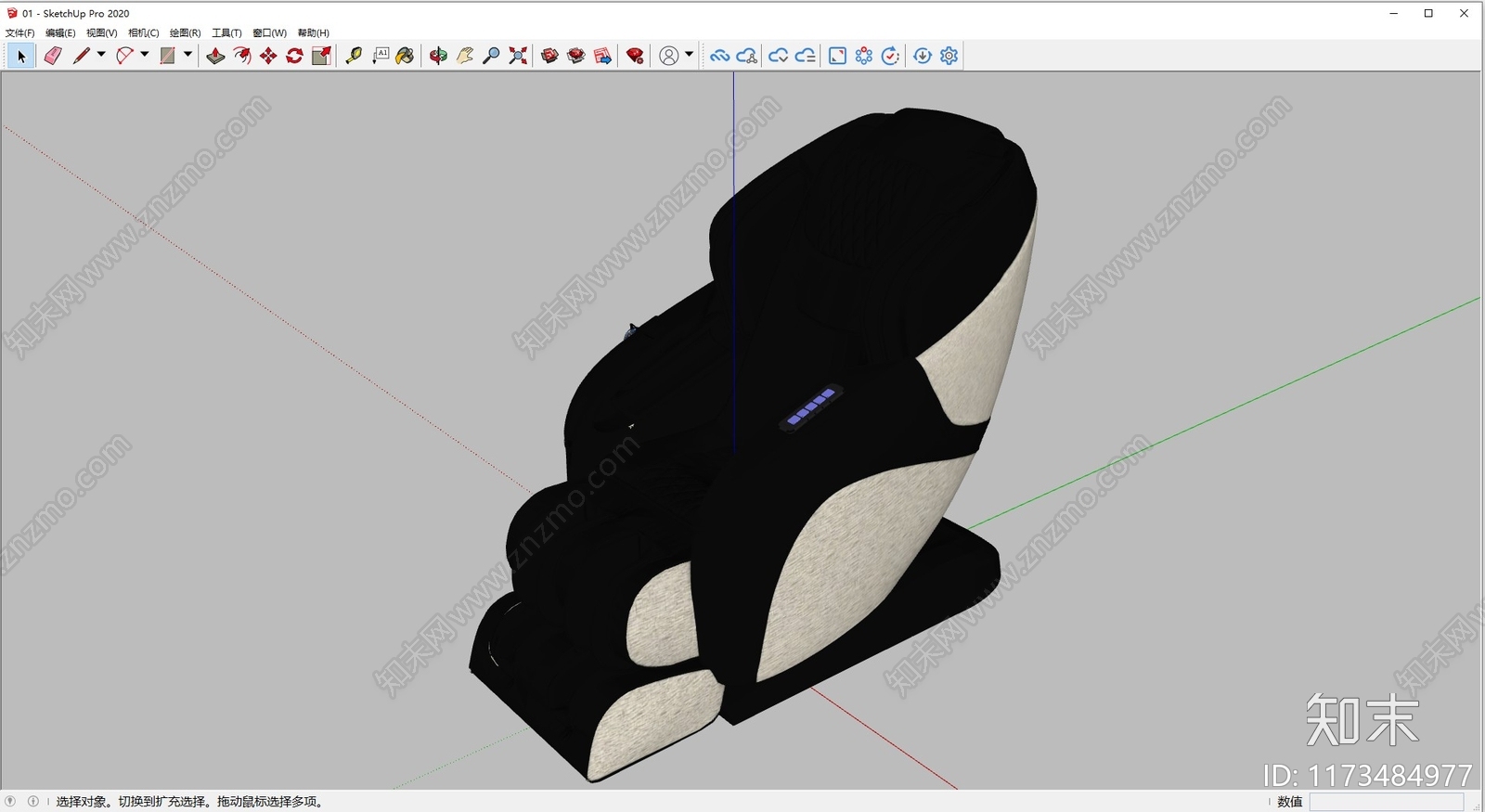 现代按摩椅SU模型下载【ID:1173484977】
