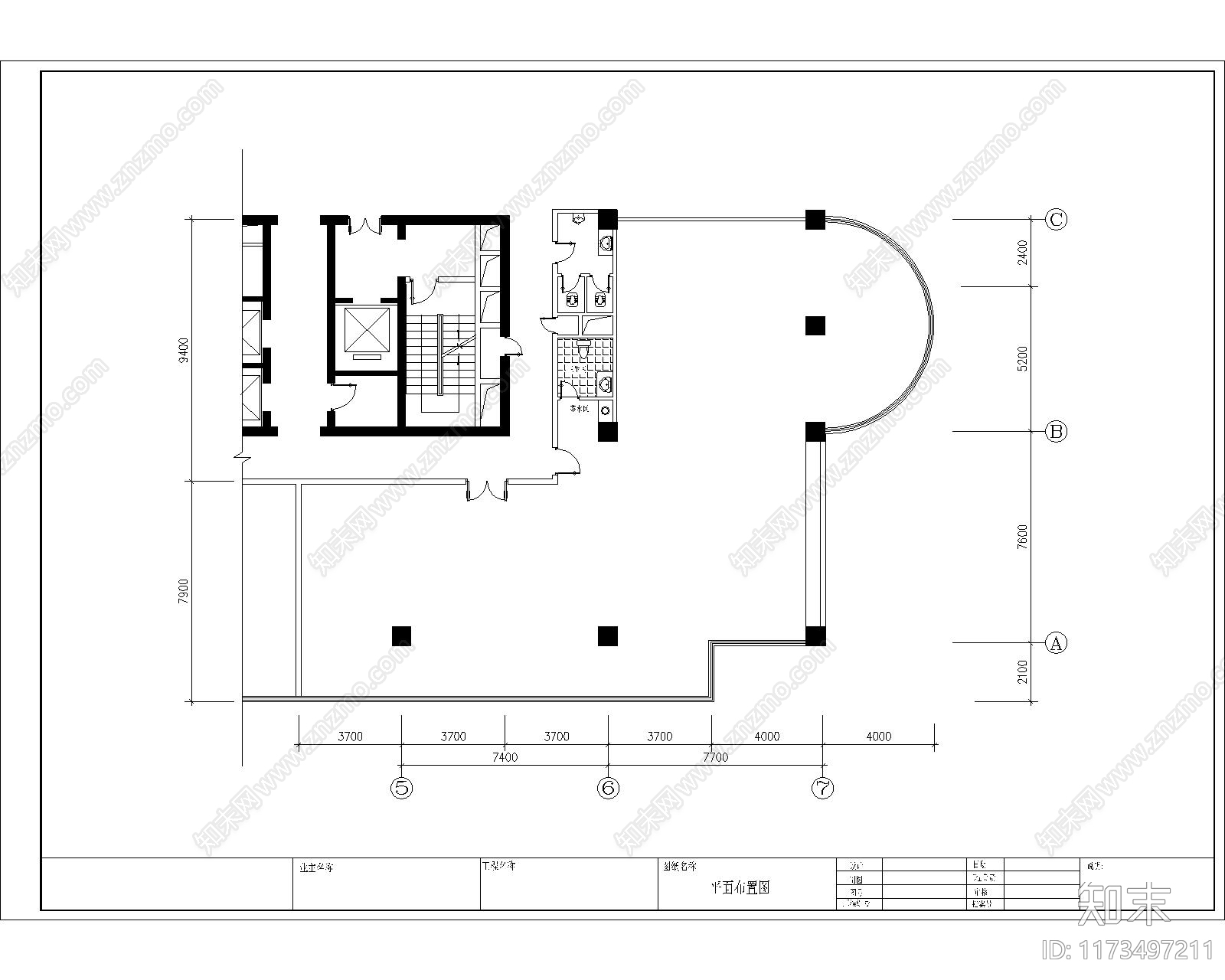 现代整体办公空间cad施工图下载【ID:1173497211】