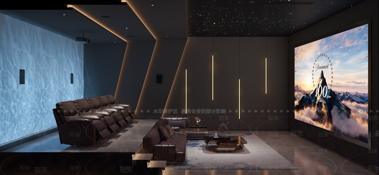 现代影音室3D模型下载【ID:1173488308】