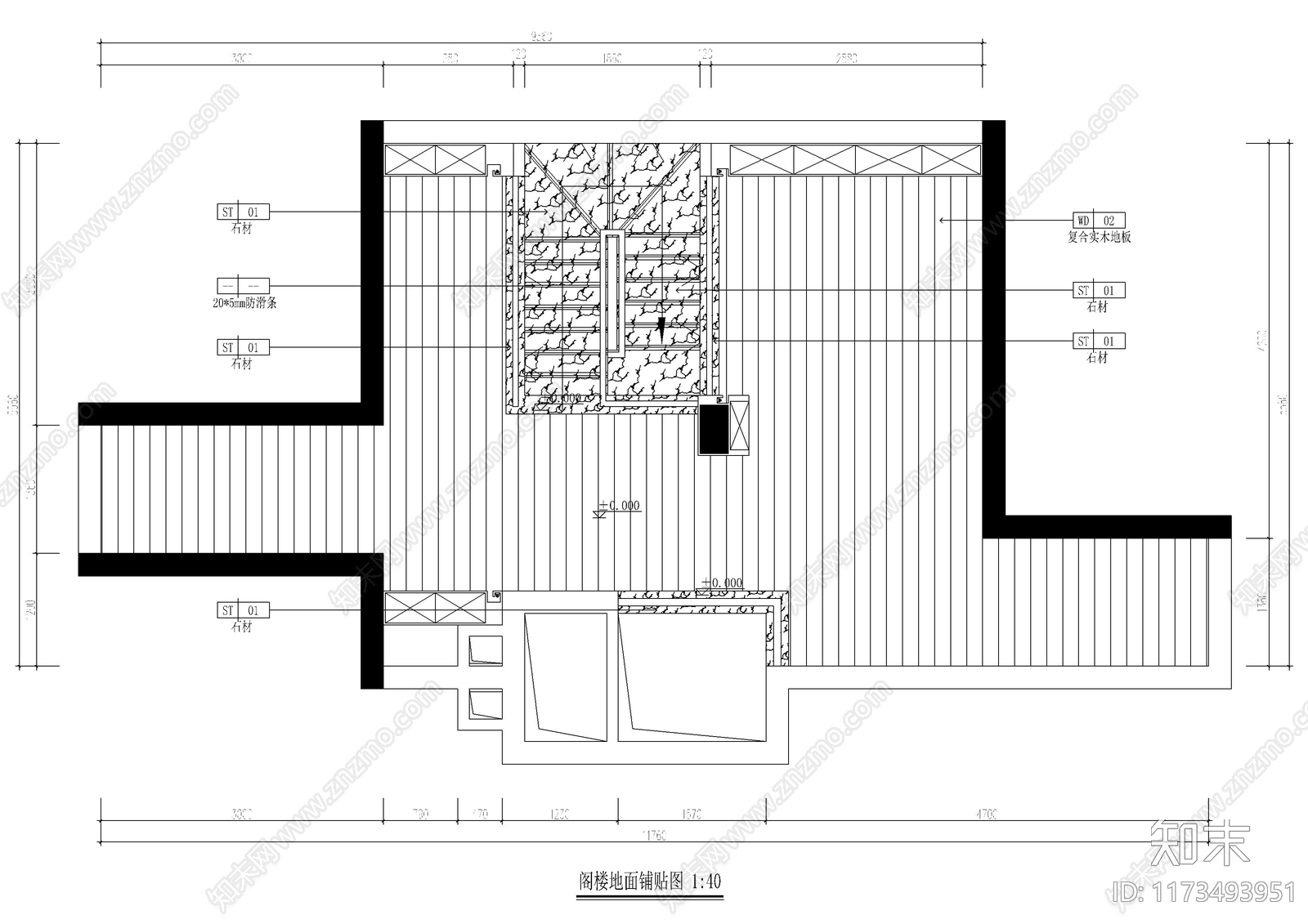 平层cad施工图下载【ID:1173493951】