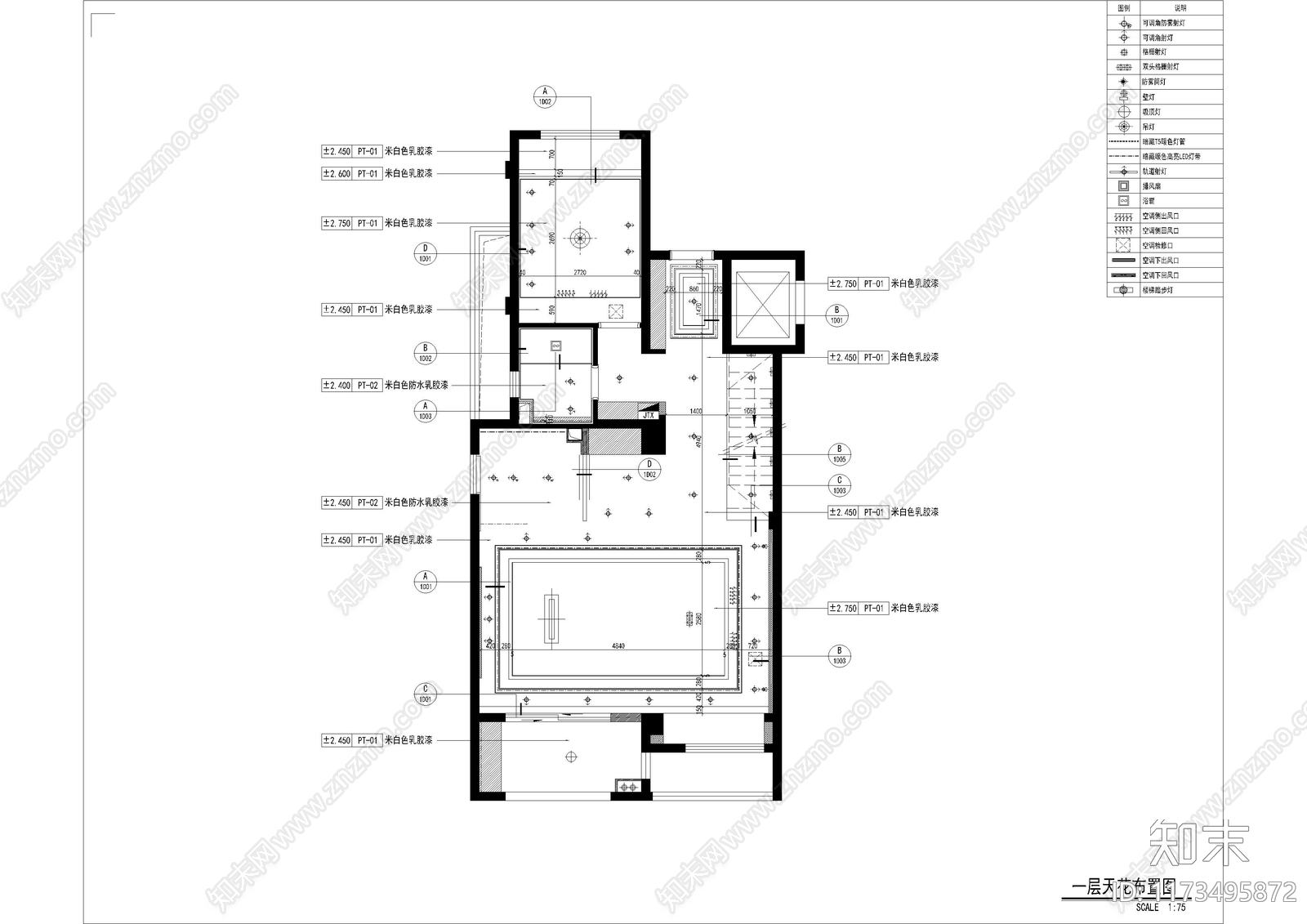 别墅cad施工图下载【ID:1173495872】