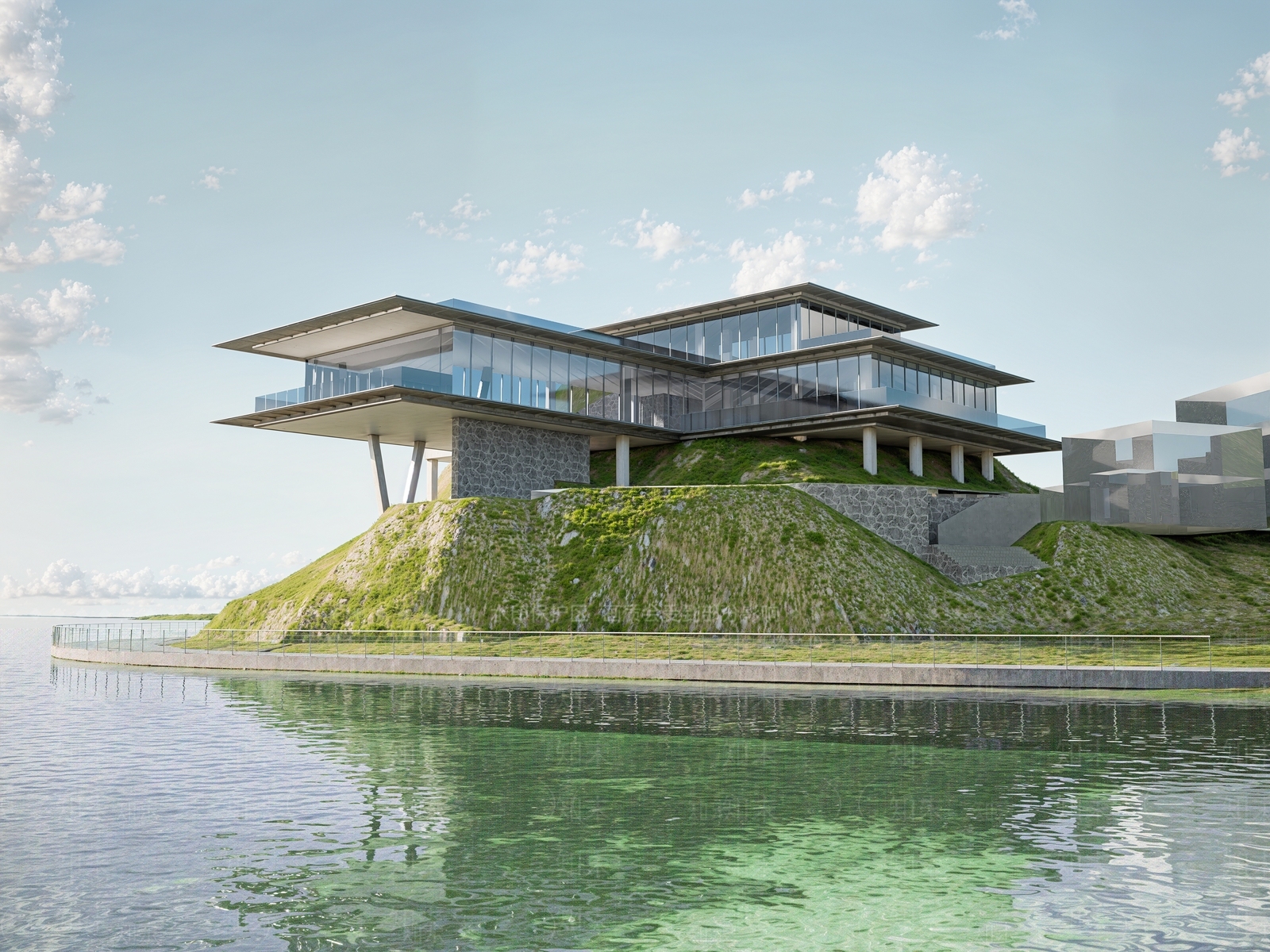 现代新中式其他商业建筑SU模型下载【ID:1173497019】