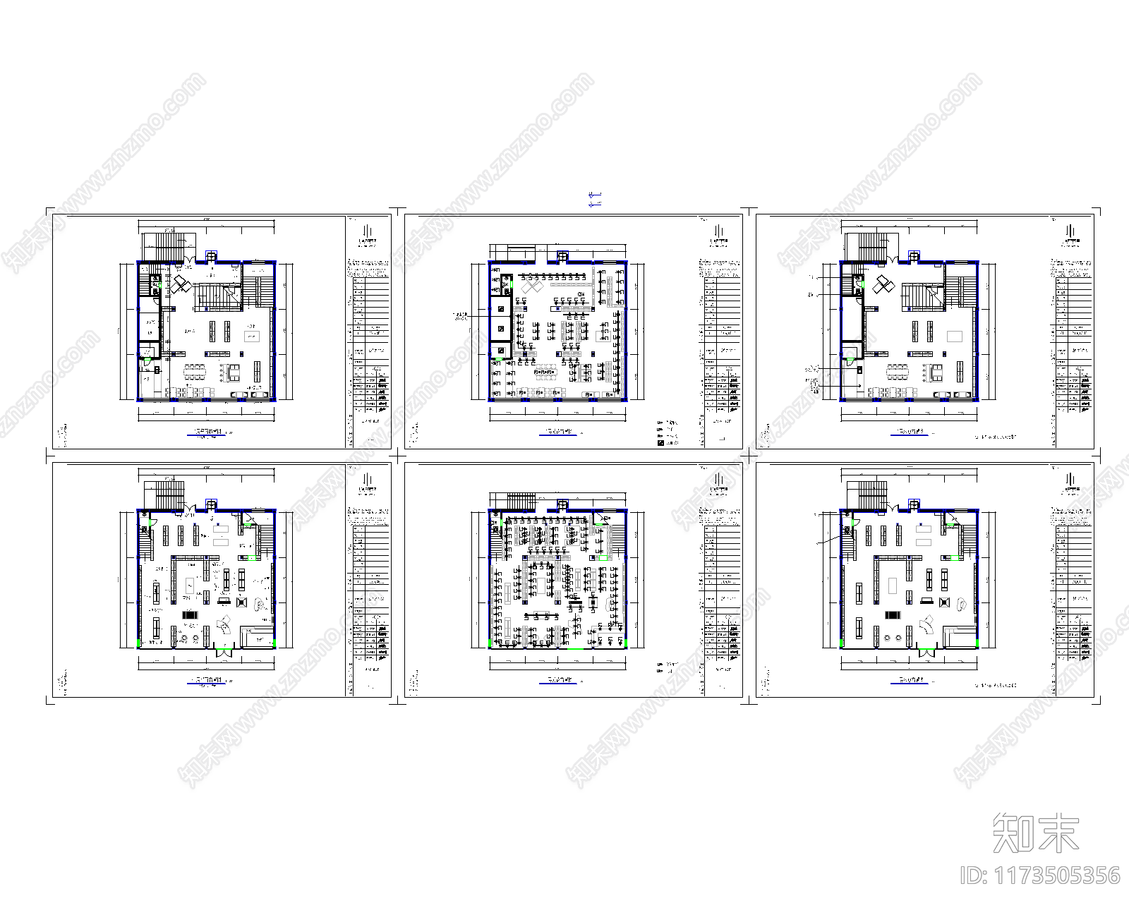 现代书店施工图下载【ID:1173505356】