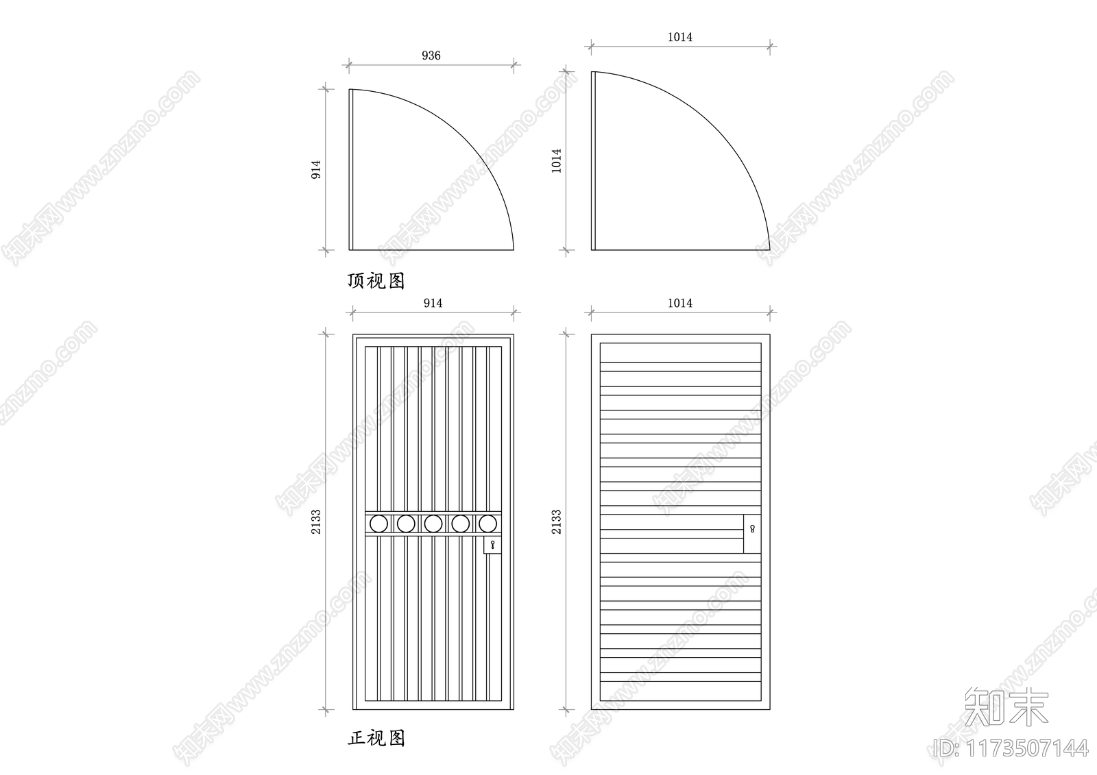 现代办公室cad施工图下载【ID:1173507144】