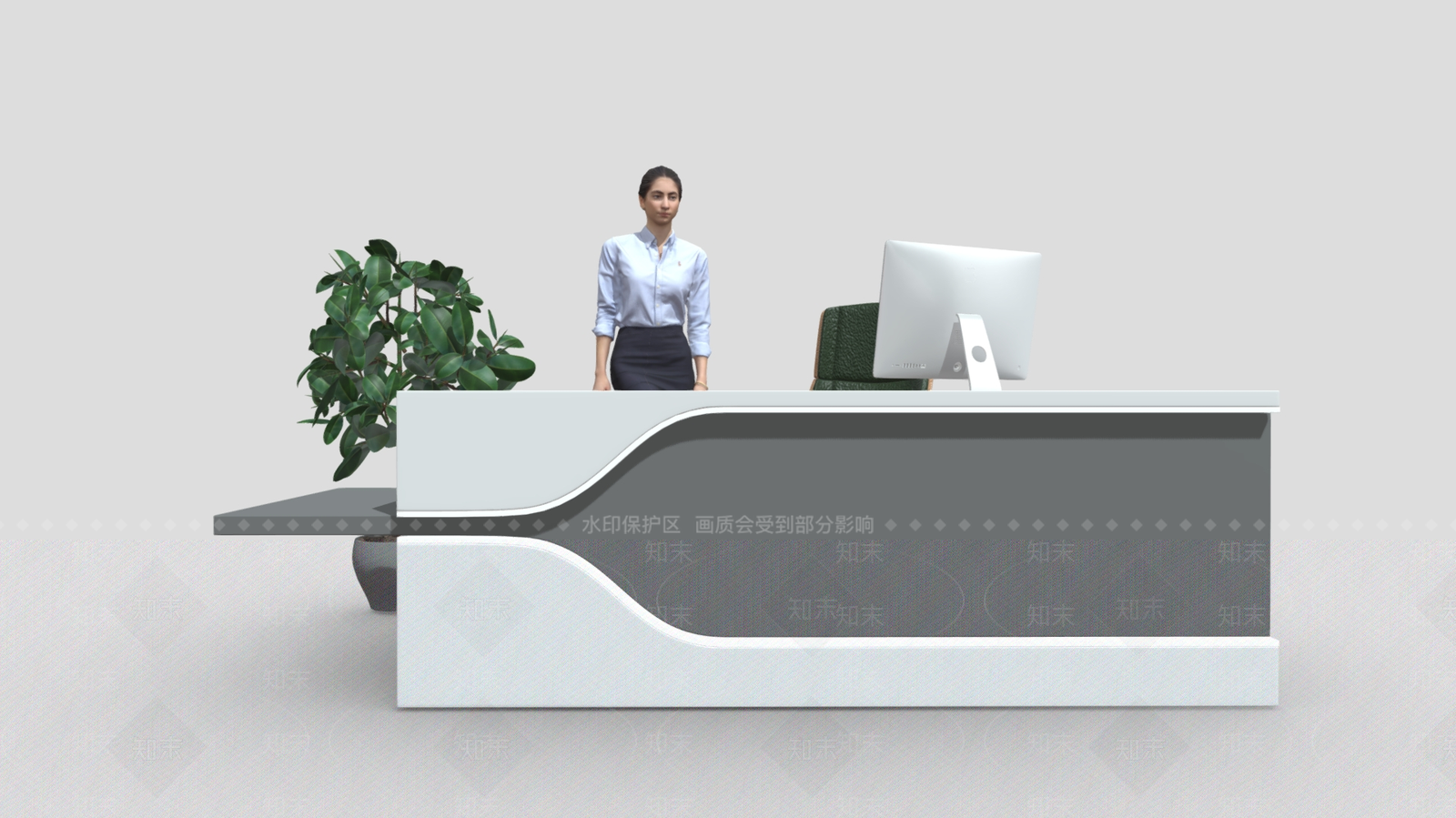 现代其他办公区域SU模型下载【ID:1173507933】