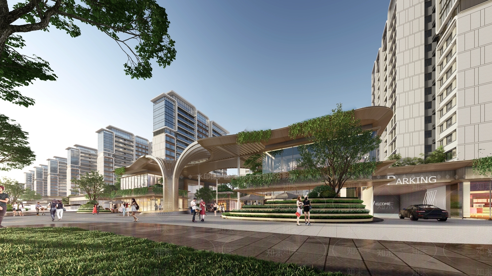 现代小公建SU模型下载【ID:1173512679】