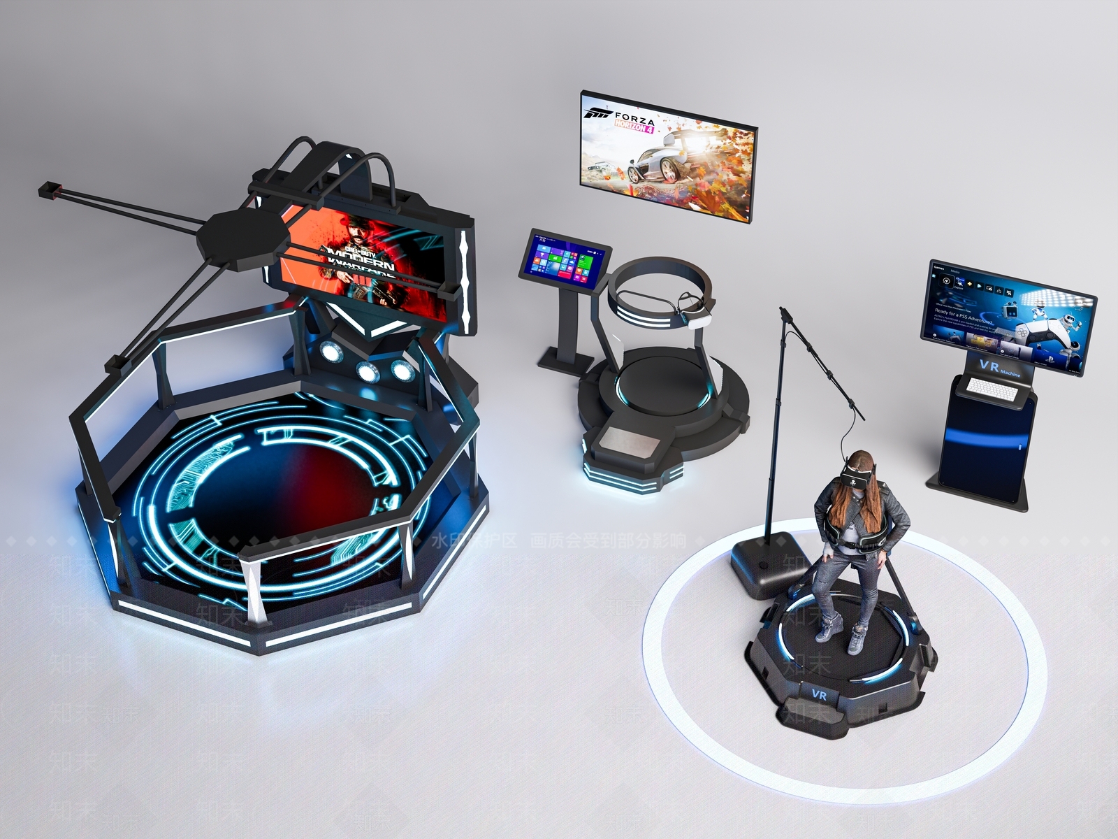 现代直播间3D模型下载【ID:1173513911】