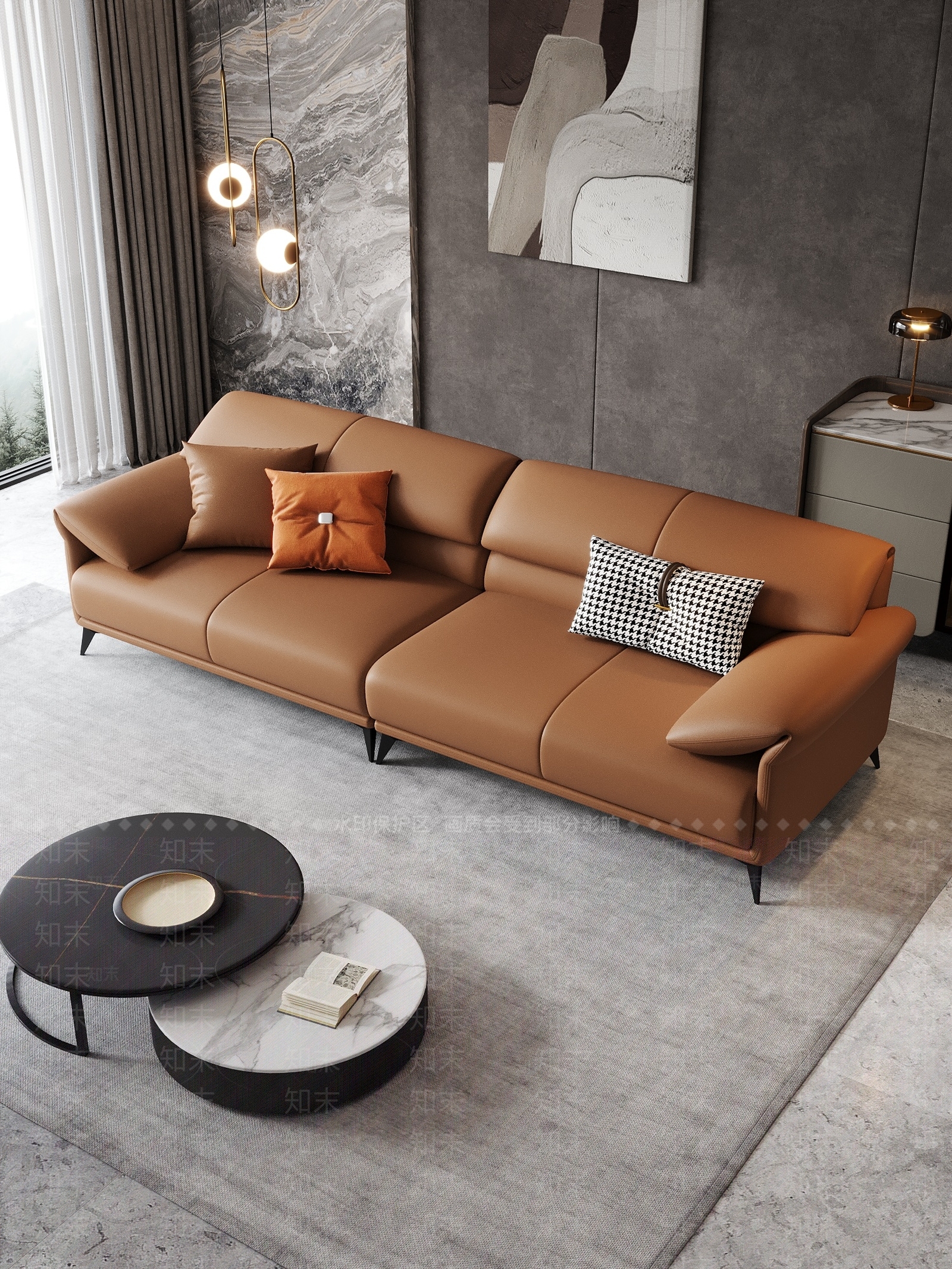 现代家居客厅3D模型下载【ID:1173524374】