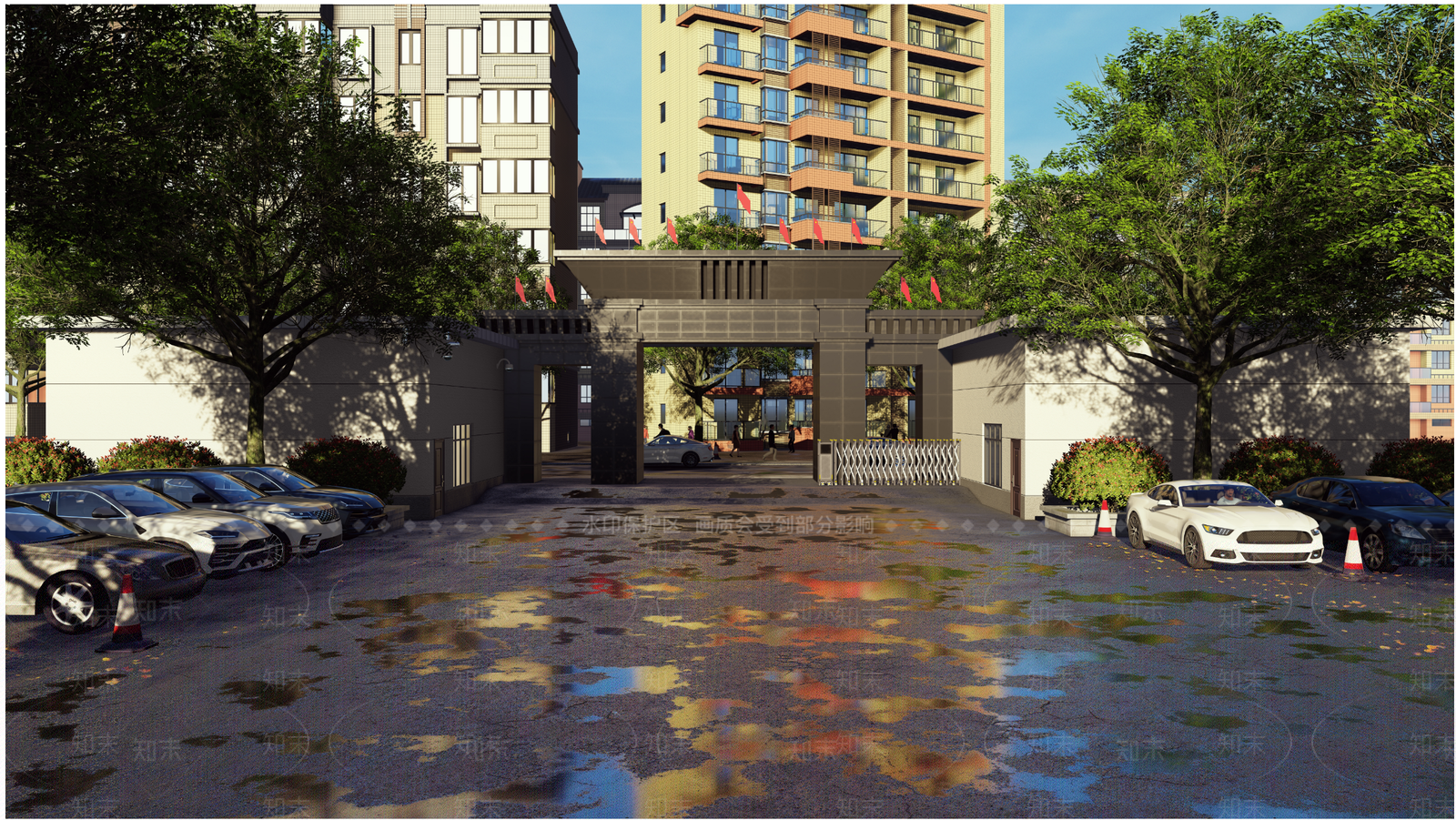 新中式办公楼SU模型下载【ID:1173524637】