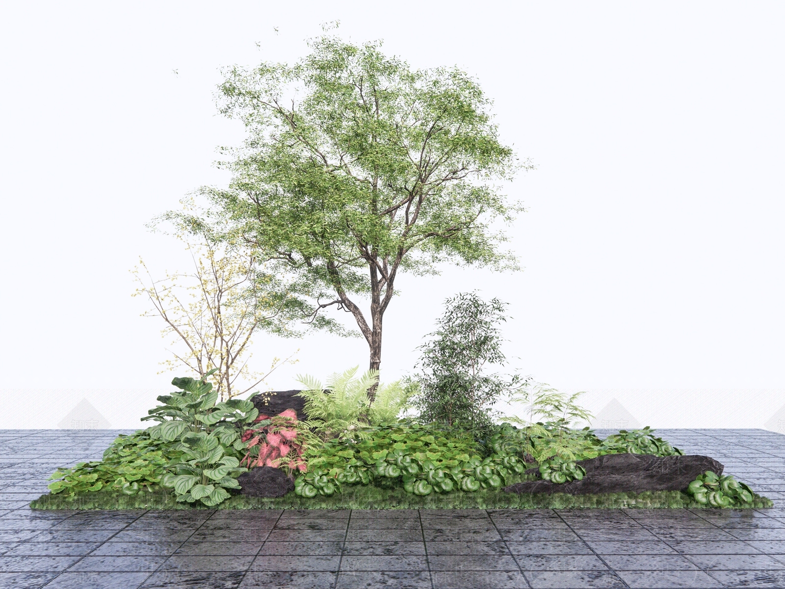 植物组合SU模型下载【ID:1173525301】