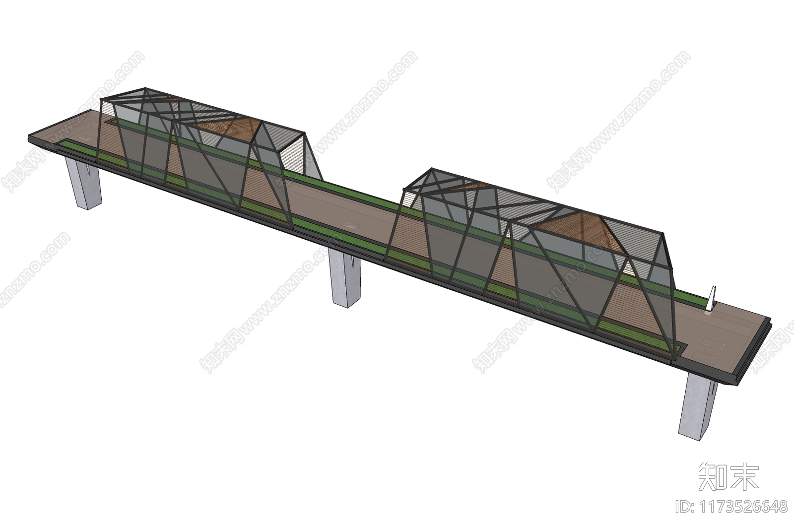 现代天桥SU模型下载【ID:1173526648】