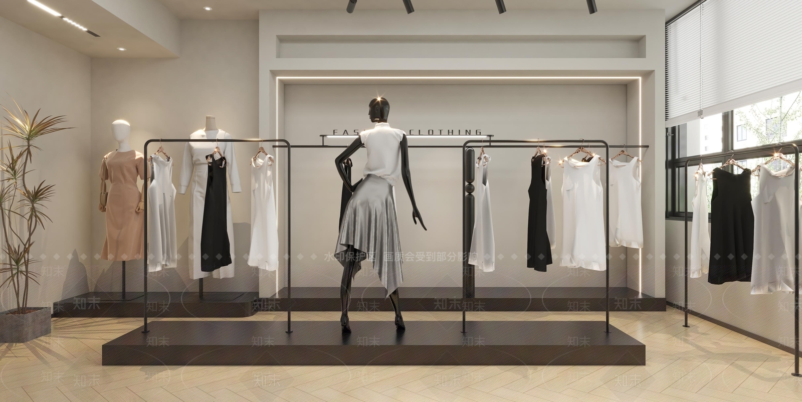 现代服装店3D模型下载【ID:1173528230】