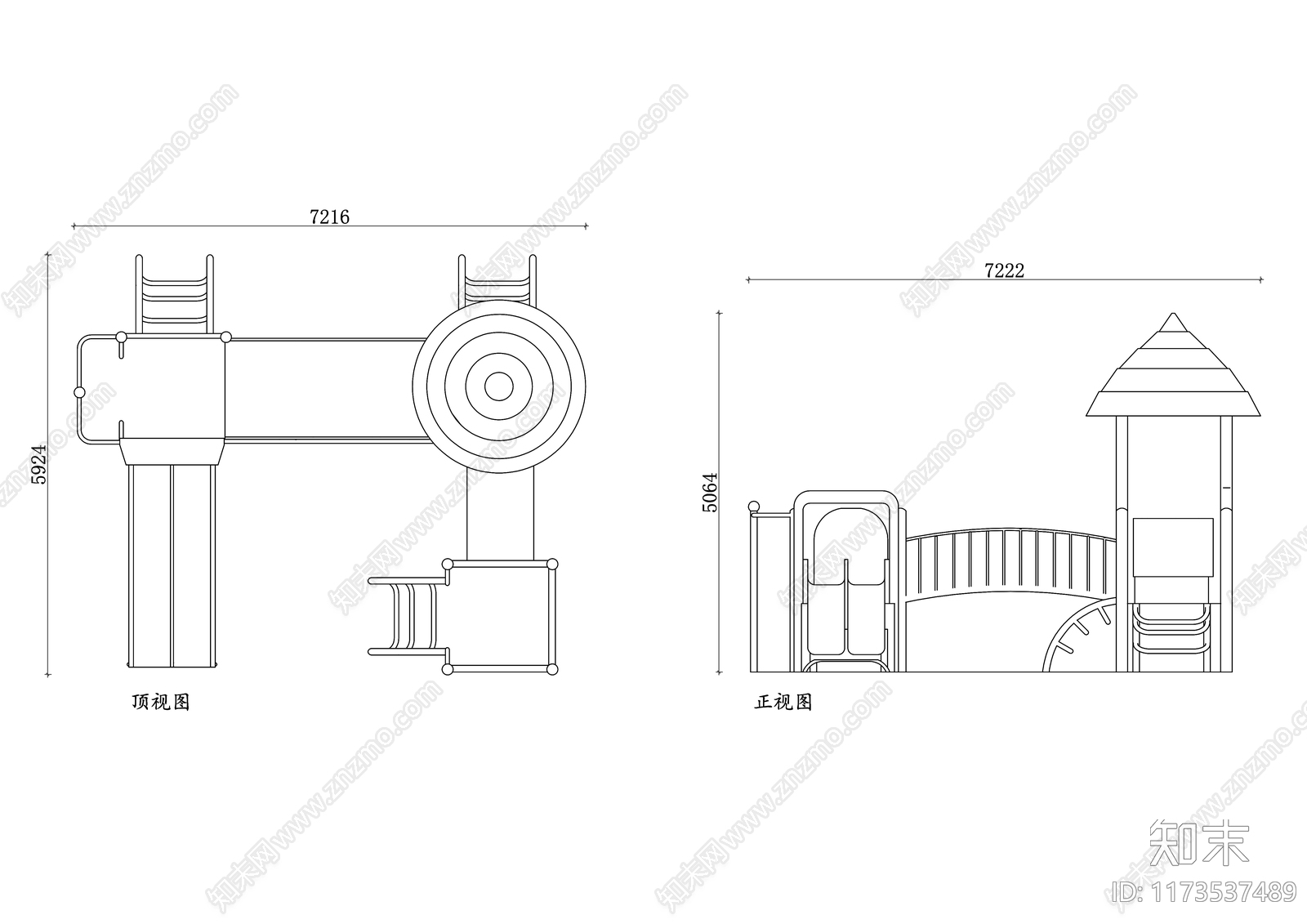 现代儿童乐园cad施工图下载【ID:1173537489】