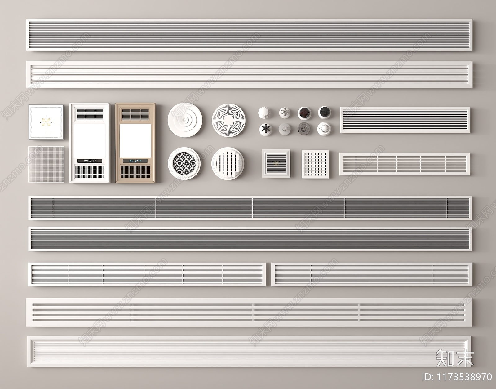 空调出风口3D模型下载【ID:1173538970】