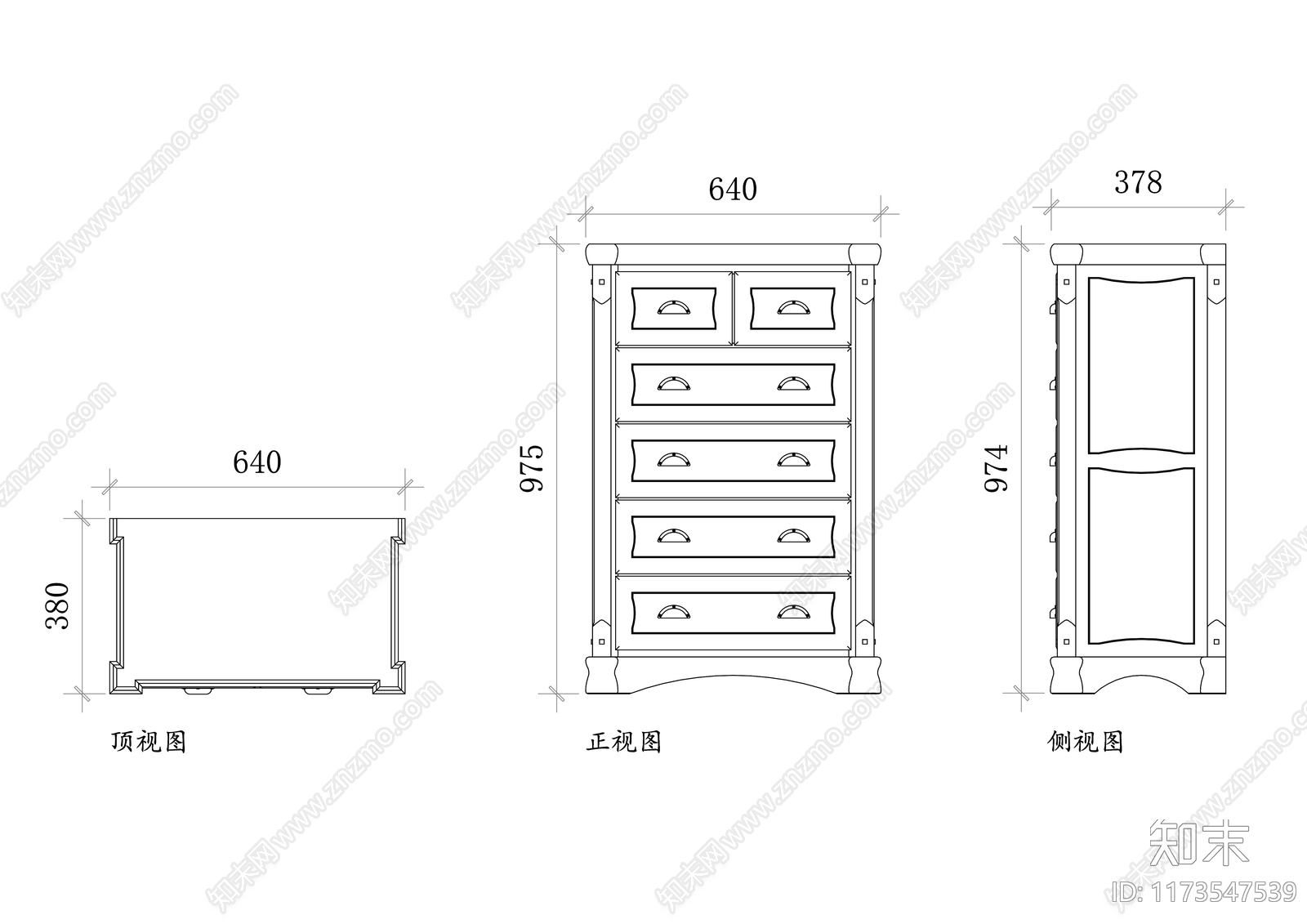 现代柜子cad施工图下载【ID:1173547539】