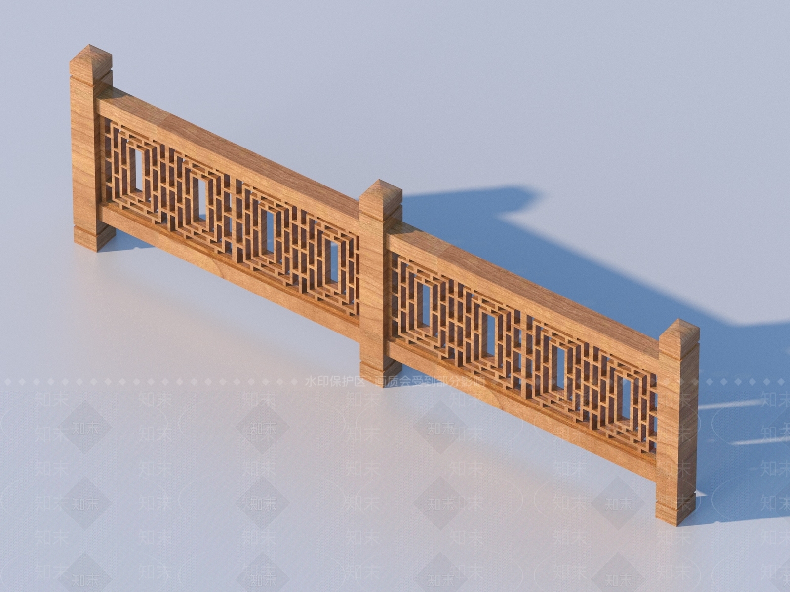 现代栏杆3D模型下载【ID:1173548986】