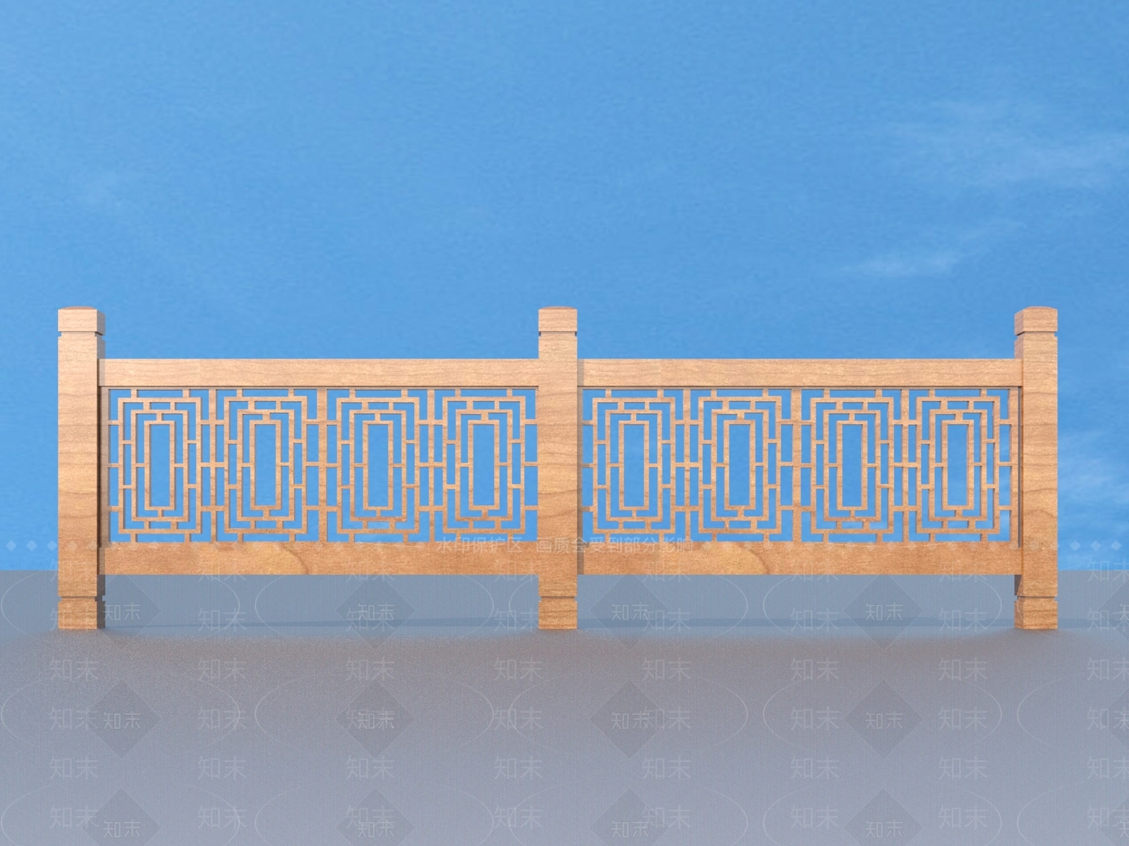 现代栏杆3D模型下载【ID:1173548986】