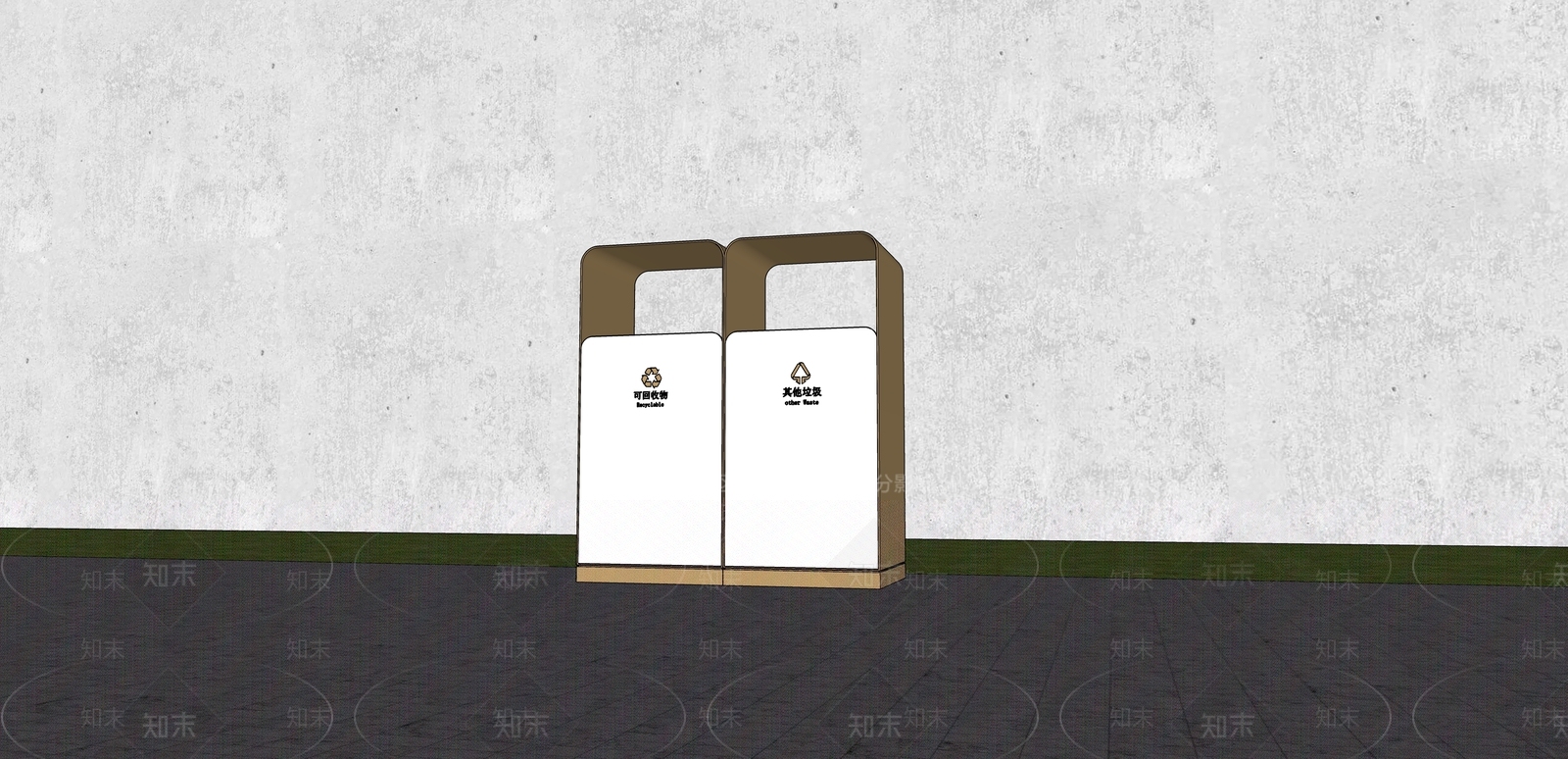 现代垃圾桶SU模型下载【ID:1173549575】