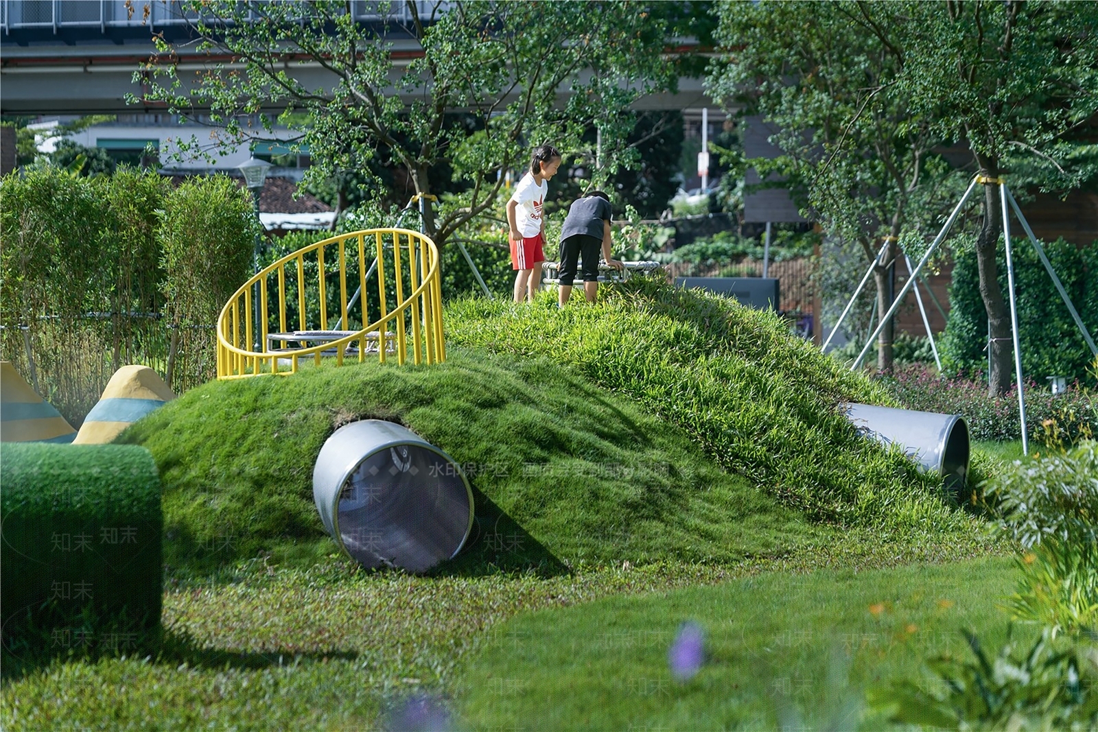 现代小区景观SU模型下载【ID:1173556250】