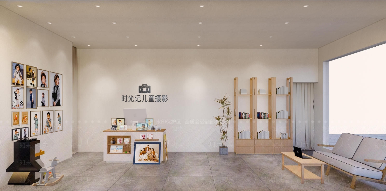 现代婚纱摄影店SU模型下载【ID:1173556479】