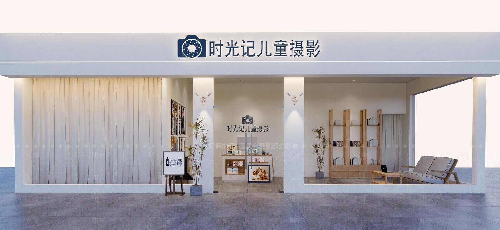 现代婚纱摄影店SU模型下载【ID:1173556479】