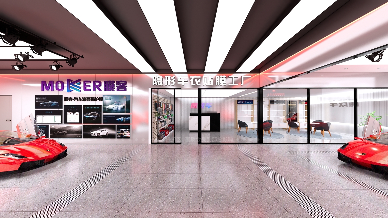 现代汽车4S店SU模型下载【ID:1215982481】