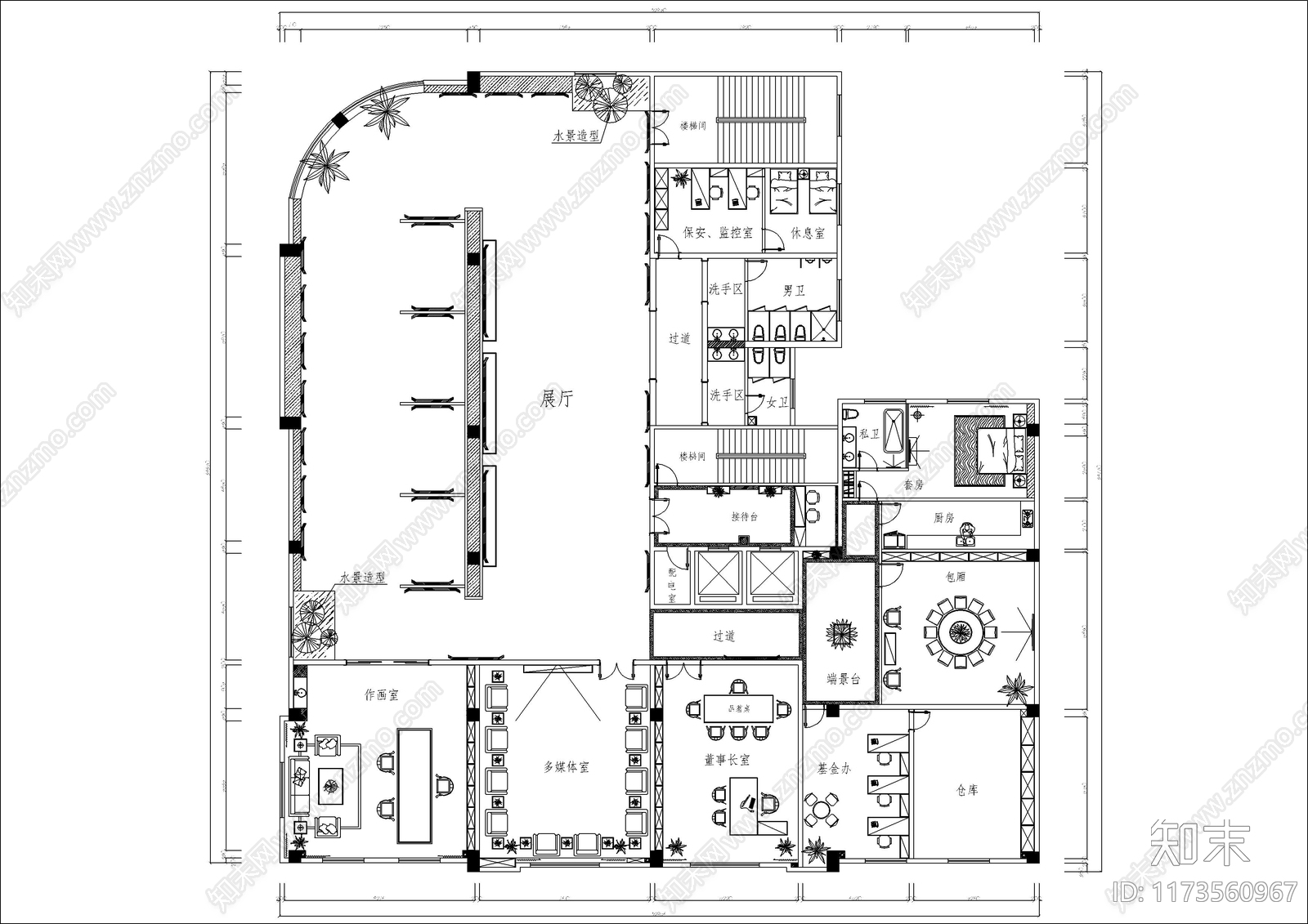 现代其他文化空间cad施工图下载【ID:1173560967】