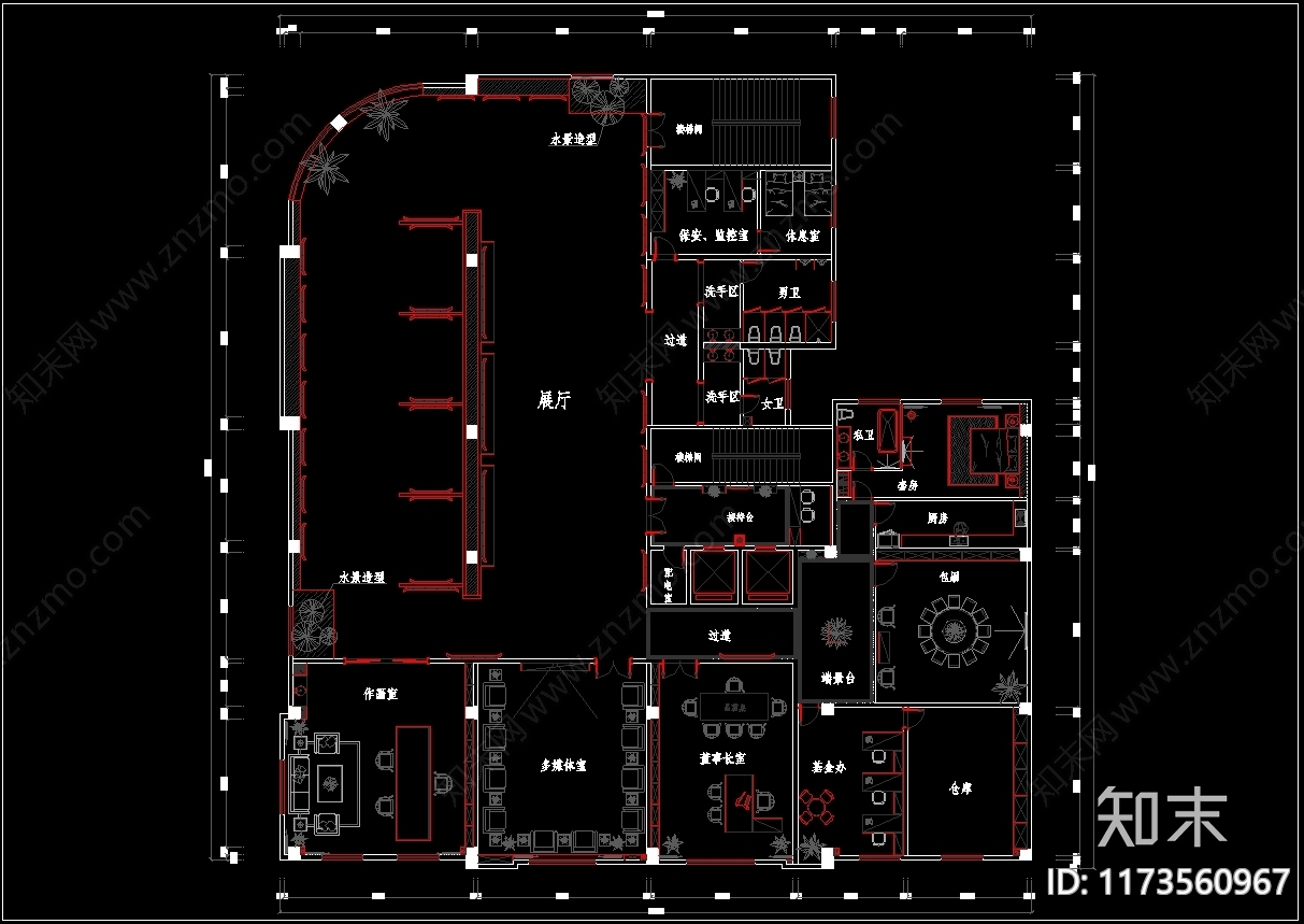 现代其他文化空间cad施工图下载【ID:1173560967】