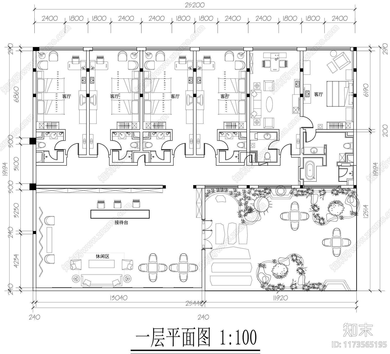 新中式民宿施工图下载【ID:1173565195】