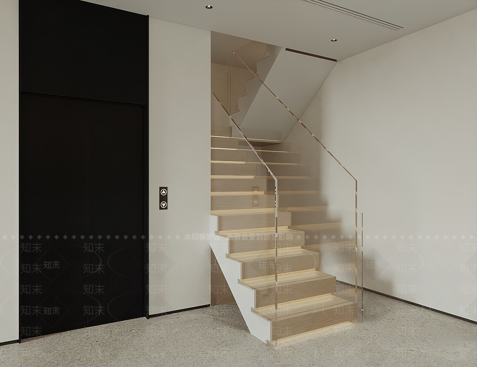 现代楼梯间3D模型下载【ID:1173570000】
