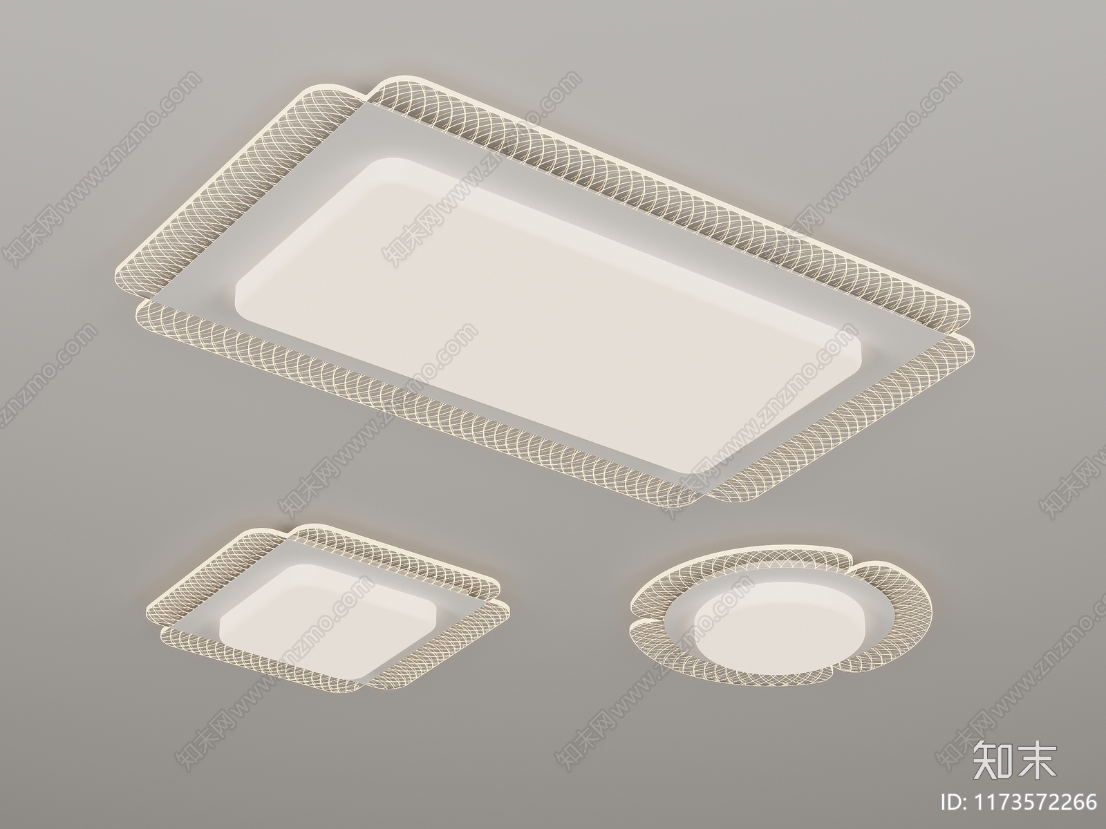 现代极简吸顶灯3D模型下载【ID:1173572266】