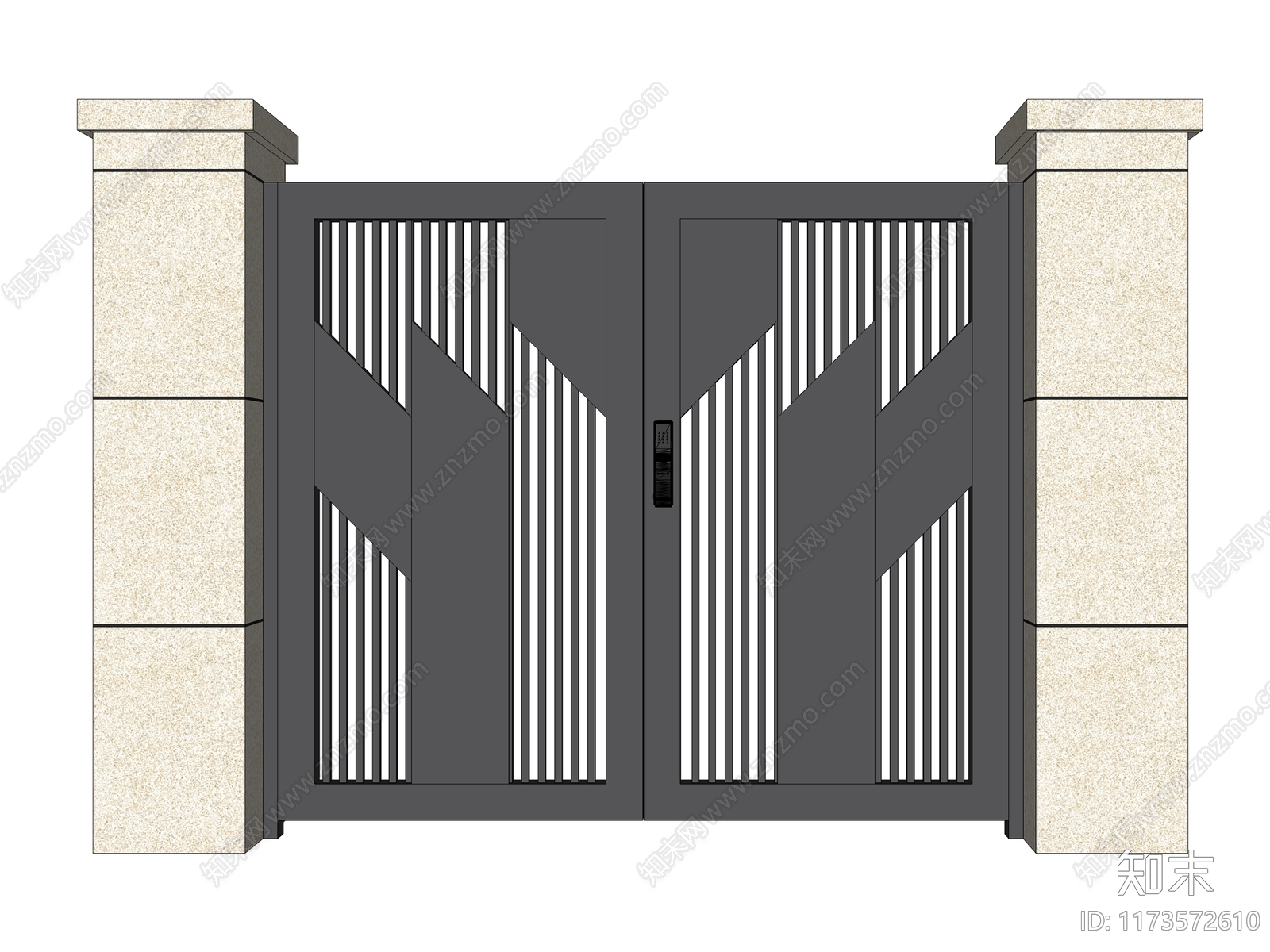 现代庭院门SU模型下载【ID:1173572610】