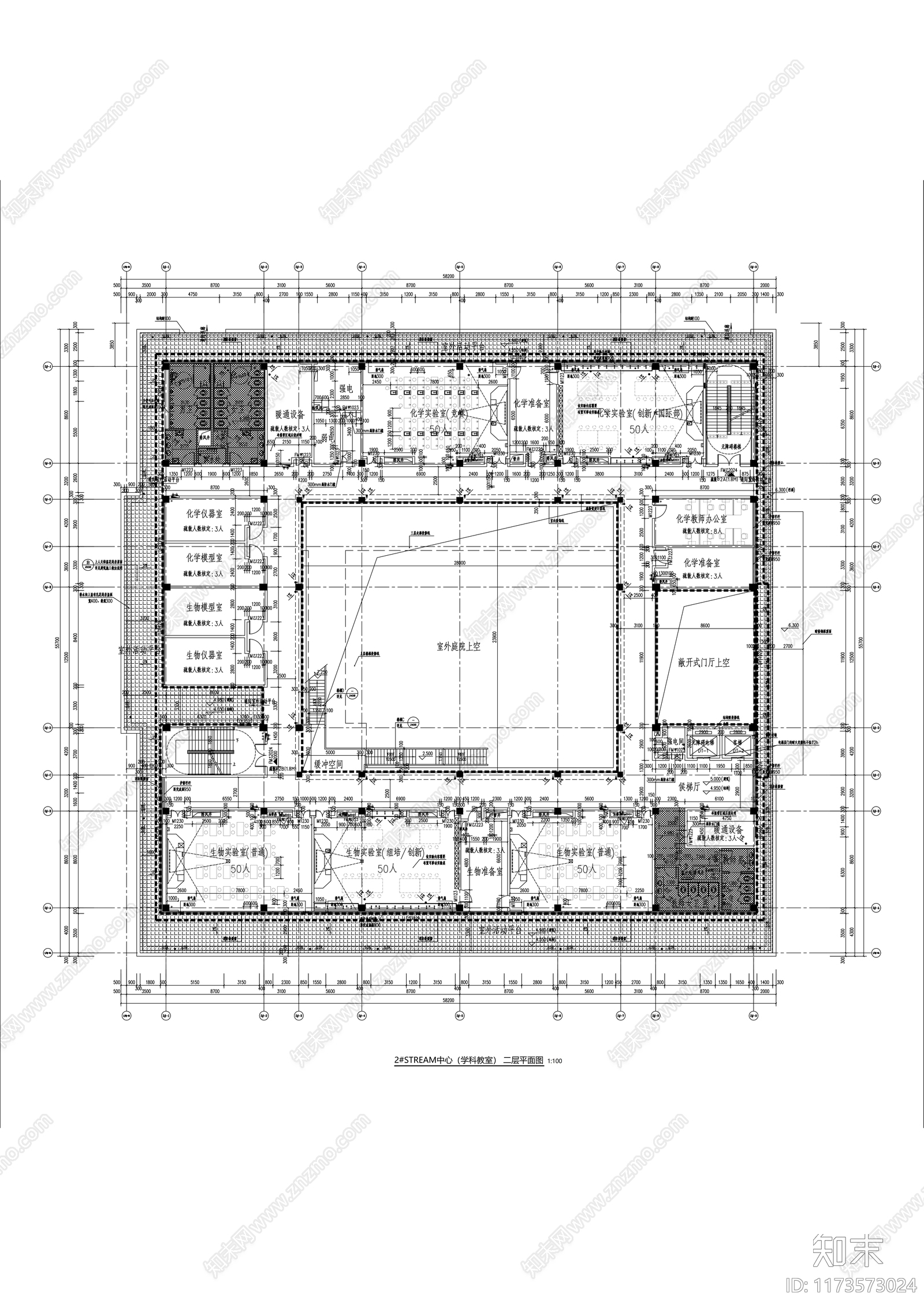 现代学校建筑cad施工图下载【ID:1173573024】