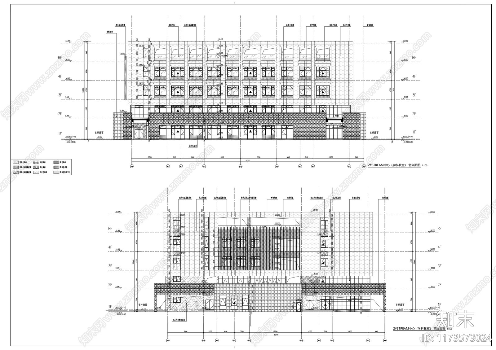 现代学校建筑cad施工图下载【ID:1173573024】