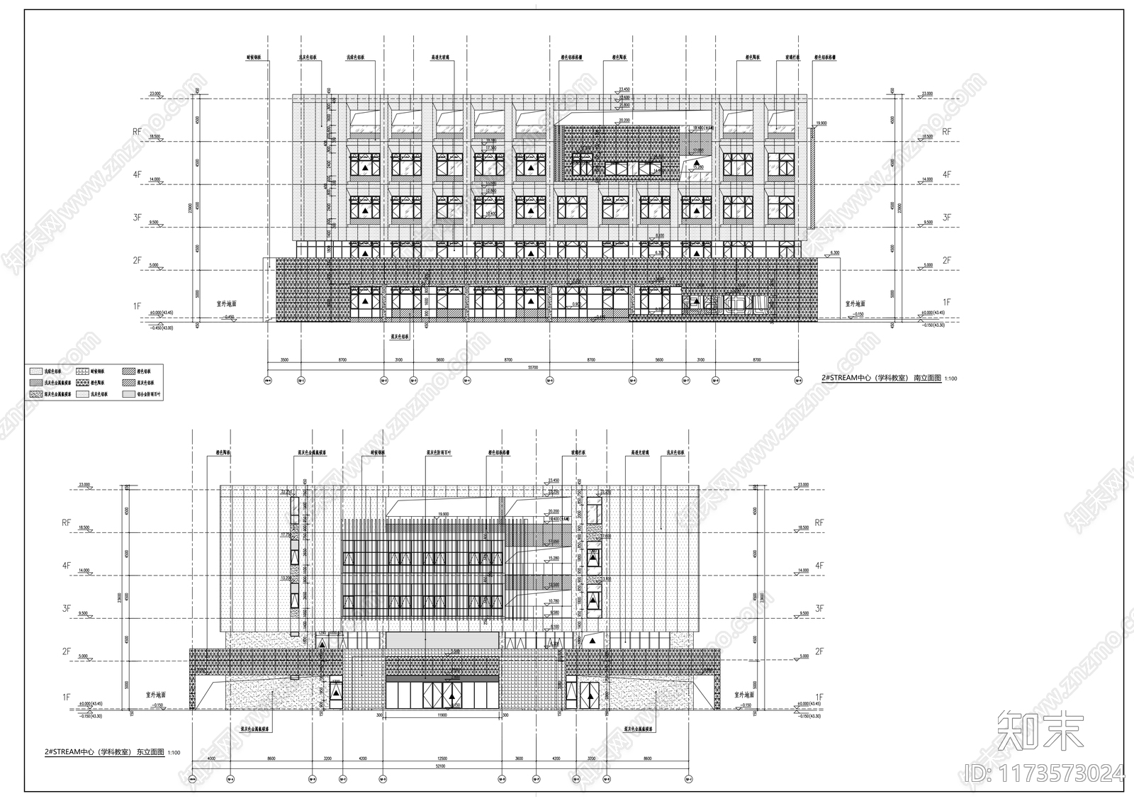 现代学校建筑cad施工图下载【ID:1173573024】