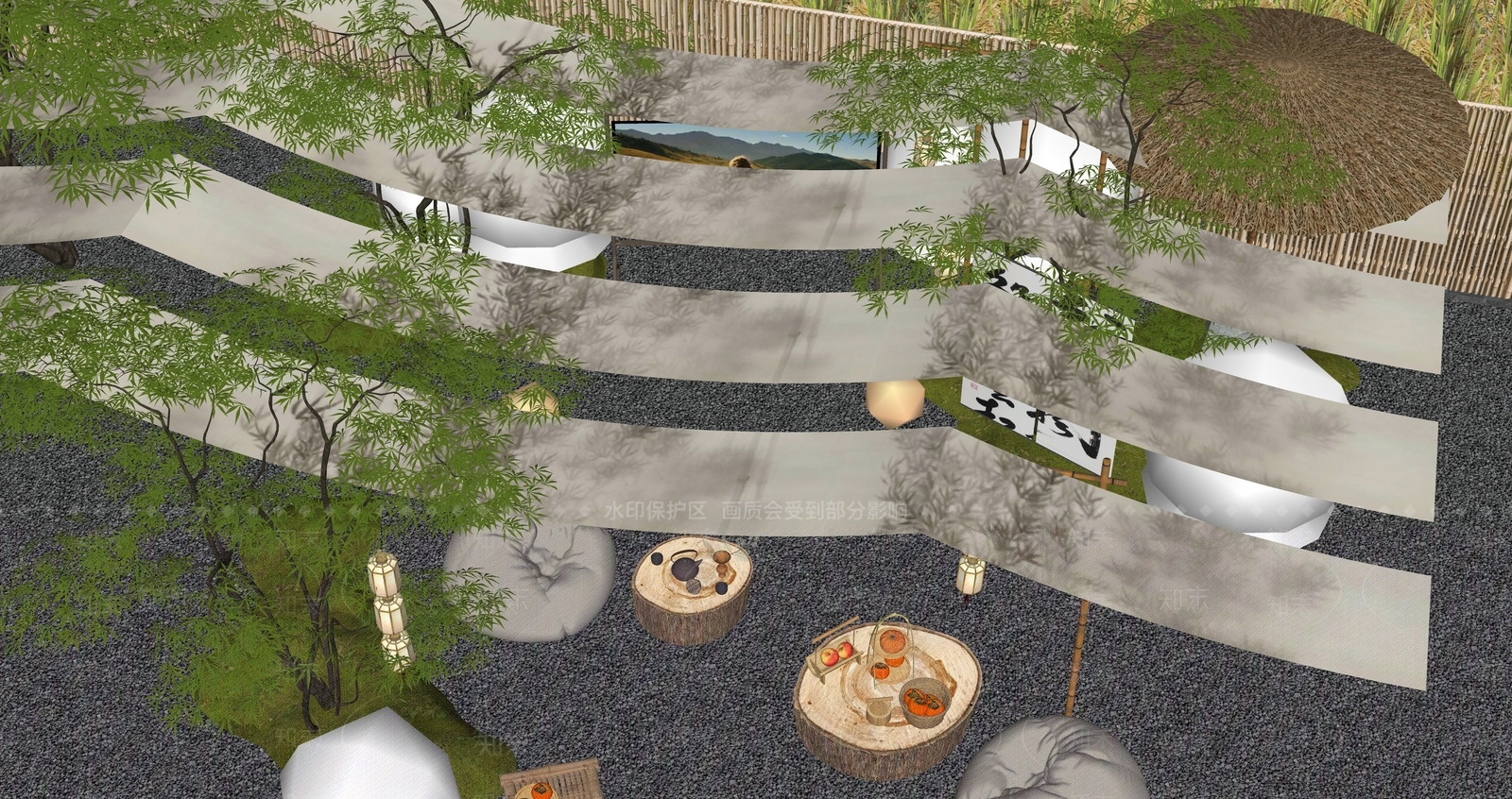 现代茶馆SU模型下载【ID:1173584768】
