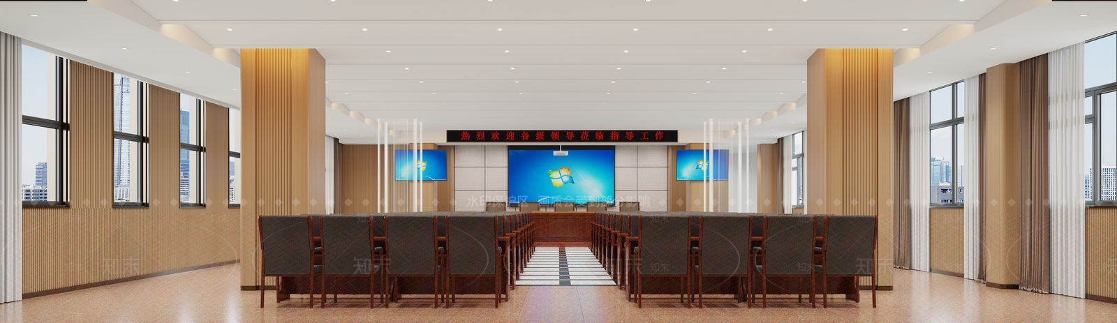 现代简约会议室3D模型下载【ID:1173588317】