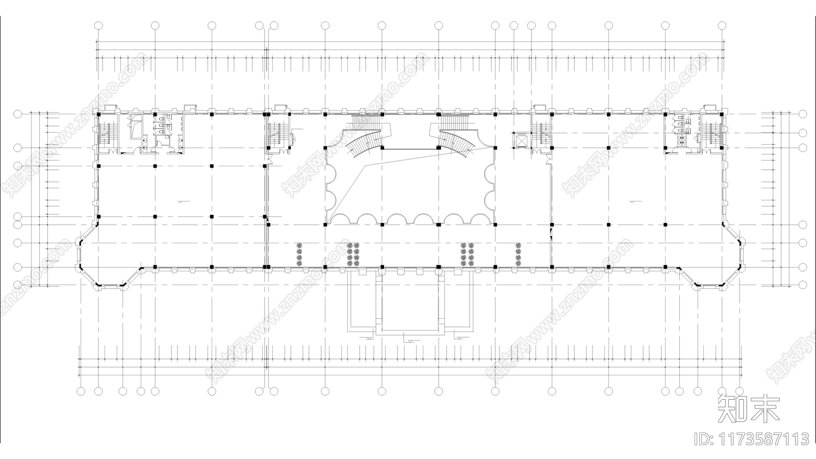 现代其他商业建筑cad施工图下载【ID:1173587113】