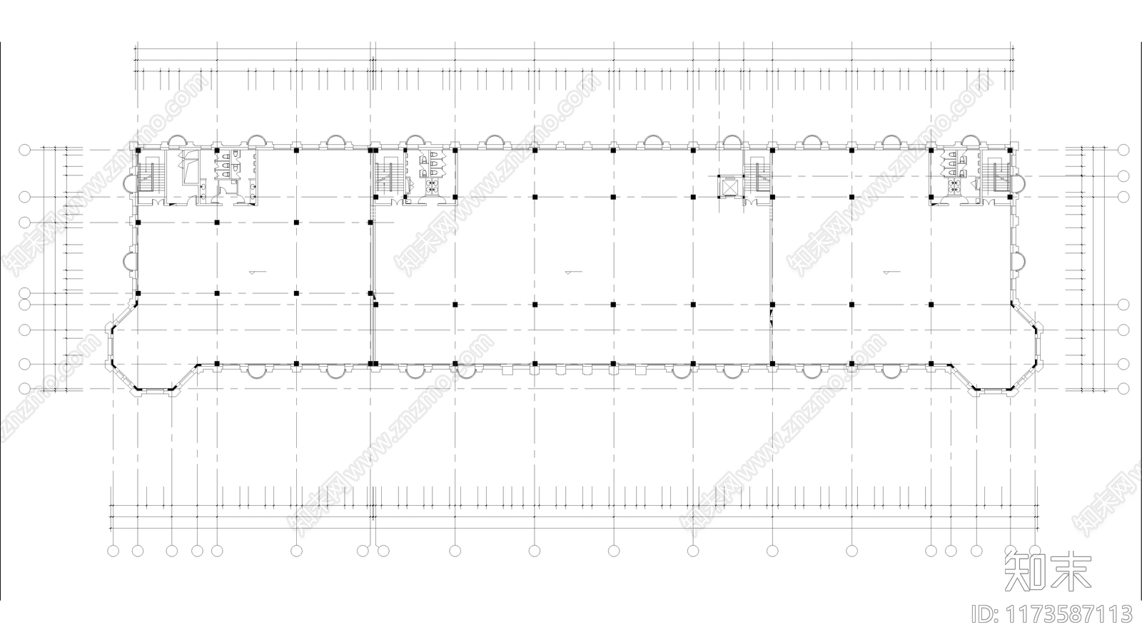 现代其他商业建筑cad施工图下载【ID:1173587113】