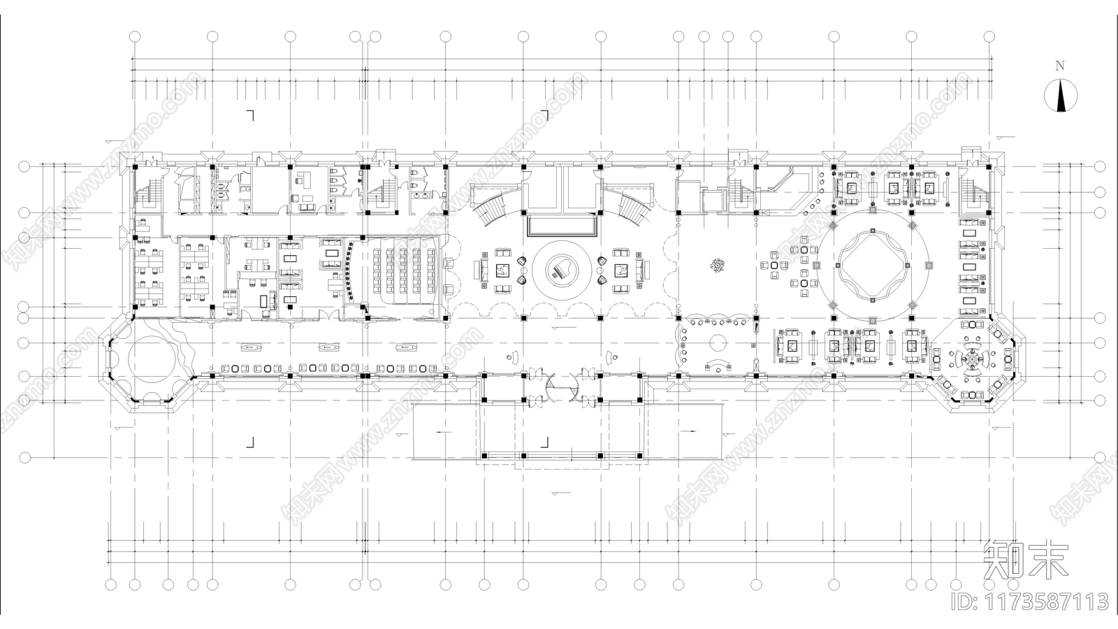 现代其他商业建筑cad施工图下载【ID:1173587113】