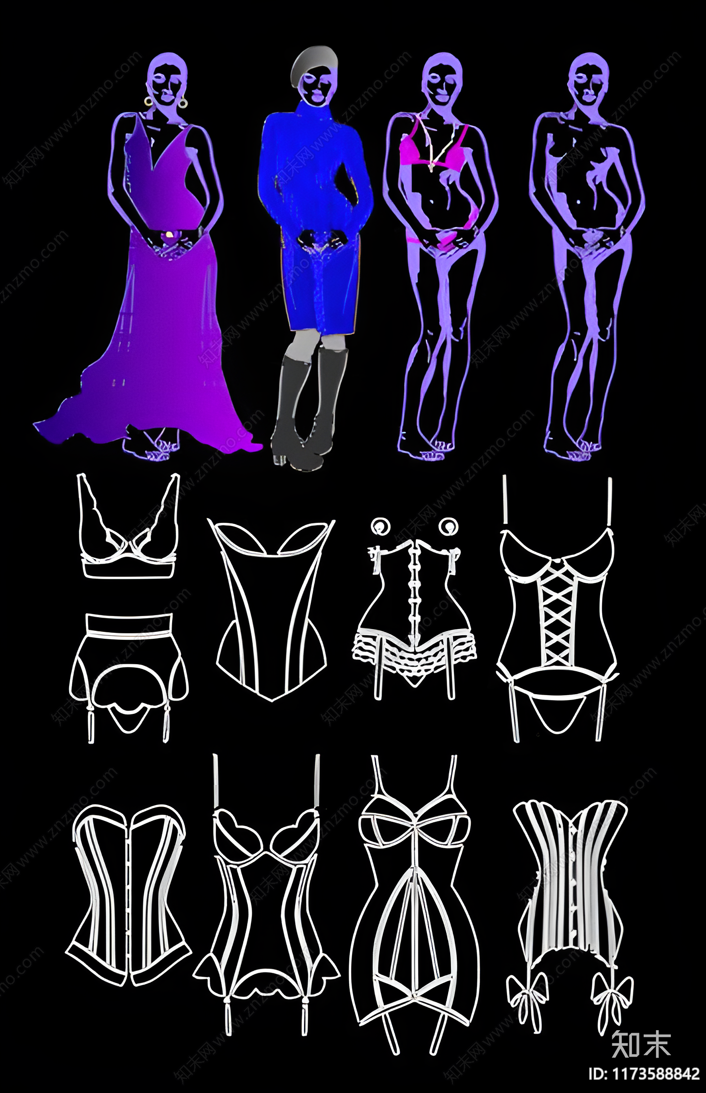 现代人物施工图下载【ID:1173588842】