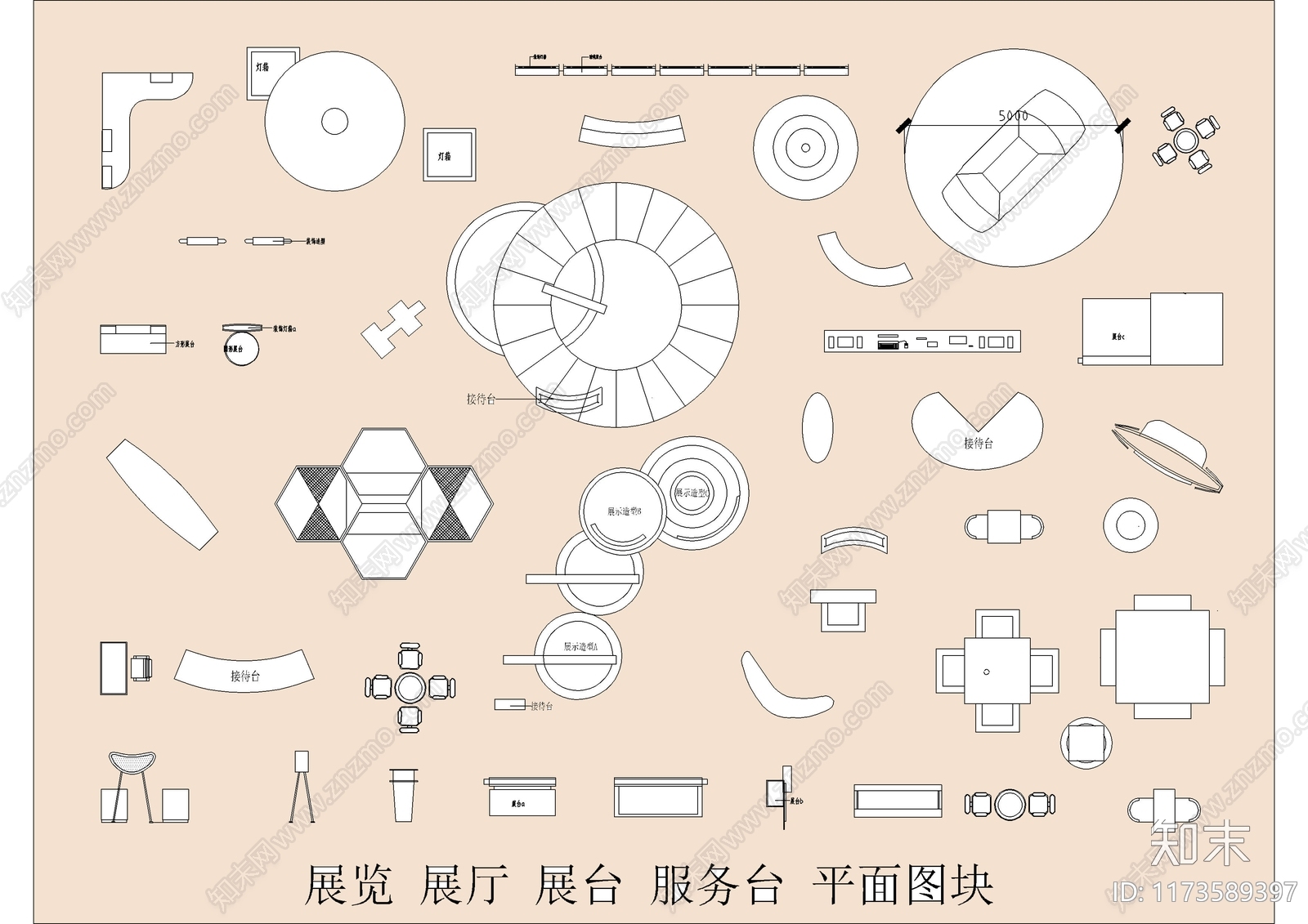 现代工装图库cad施工图下载【ID:1173589397】