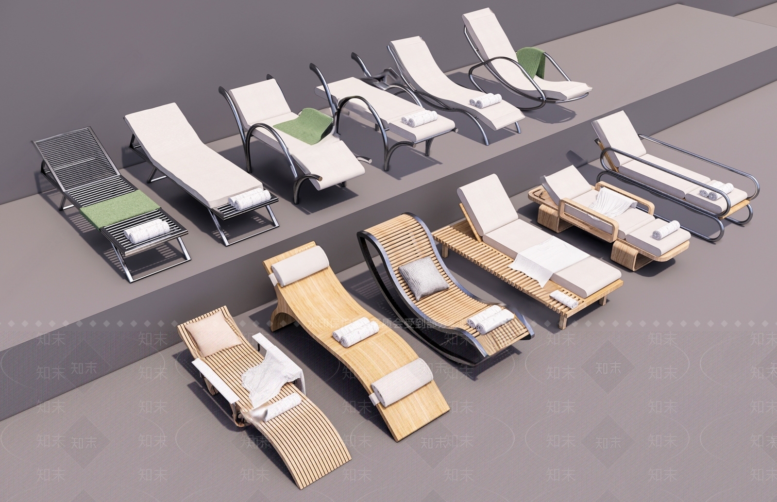 现代躺椅3D模型下载【ID:1173593021】