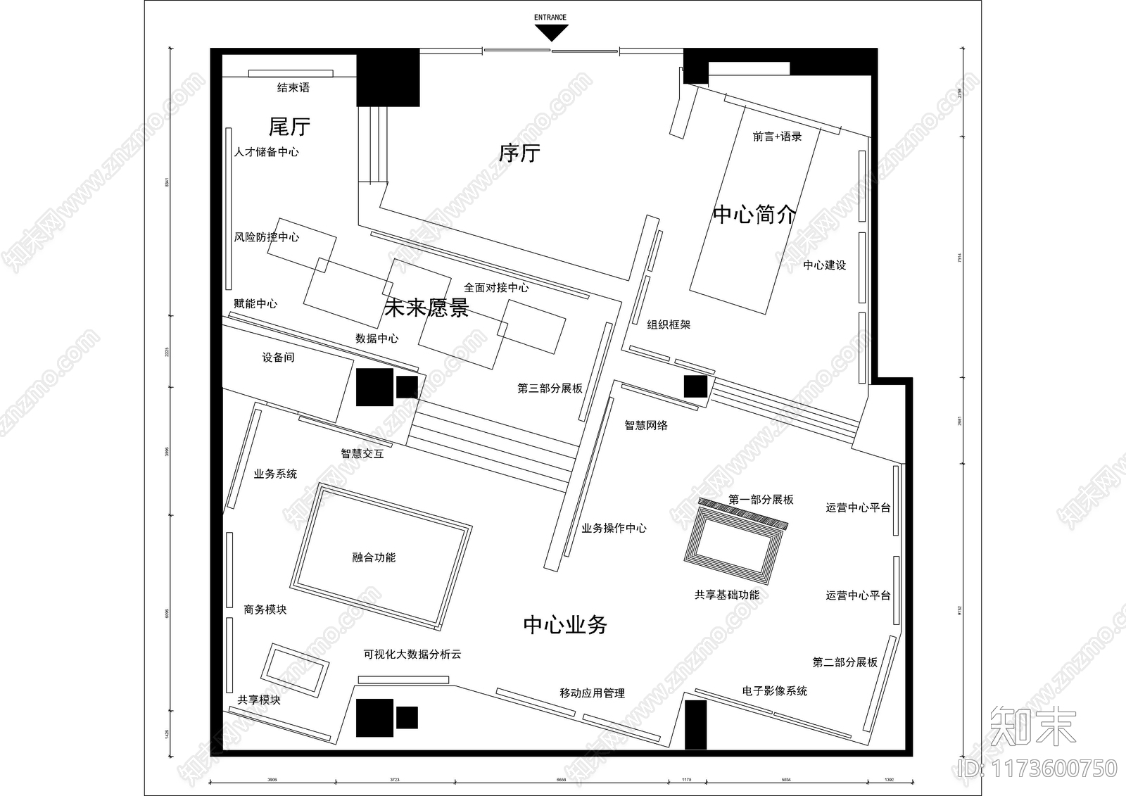 现代其他文化空间cad施工图下载【ID:1173600750】