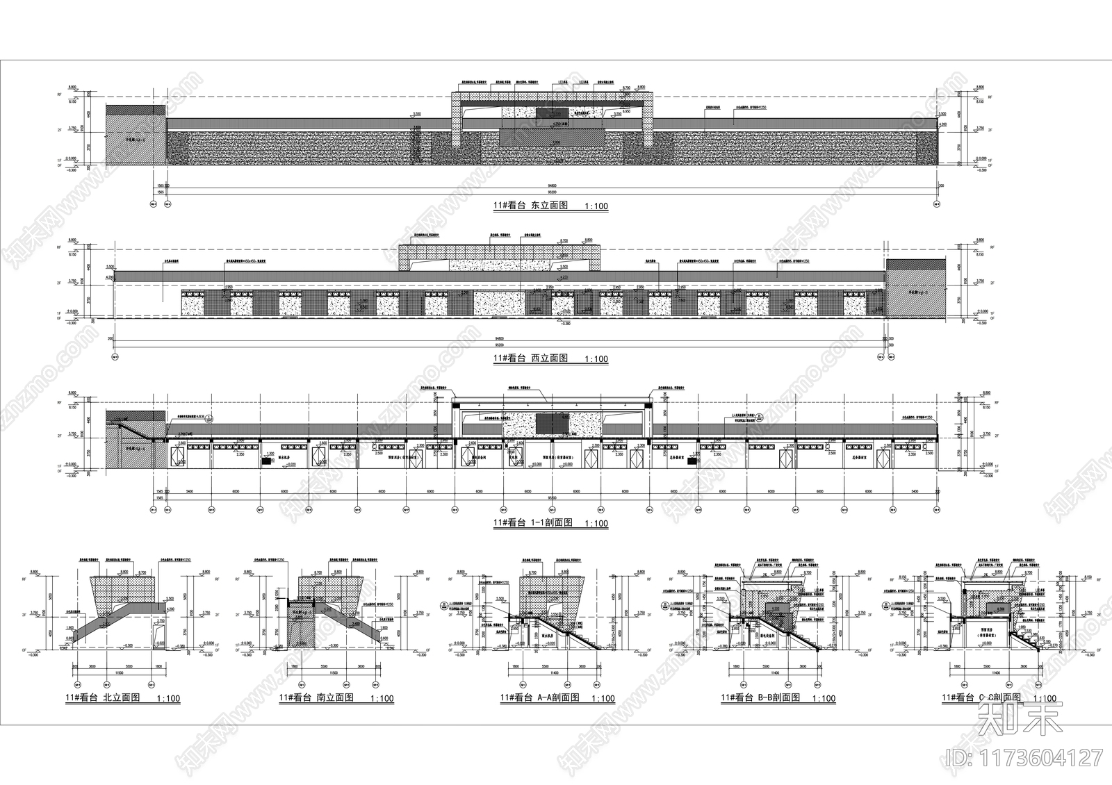 现代学校建筑施工图下载【ID:1173604127】