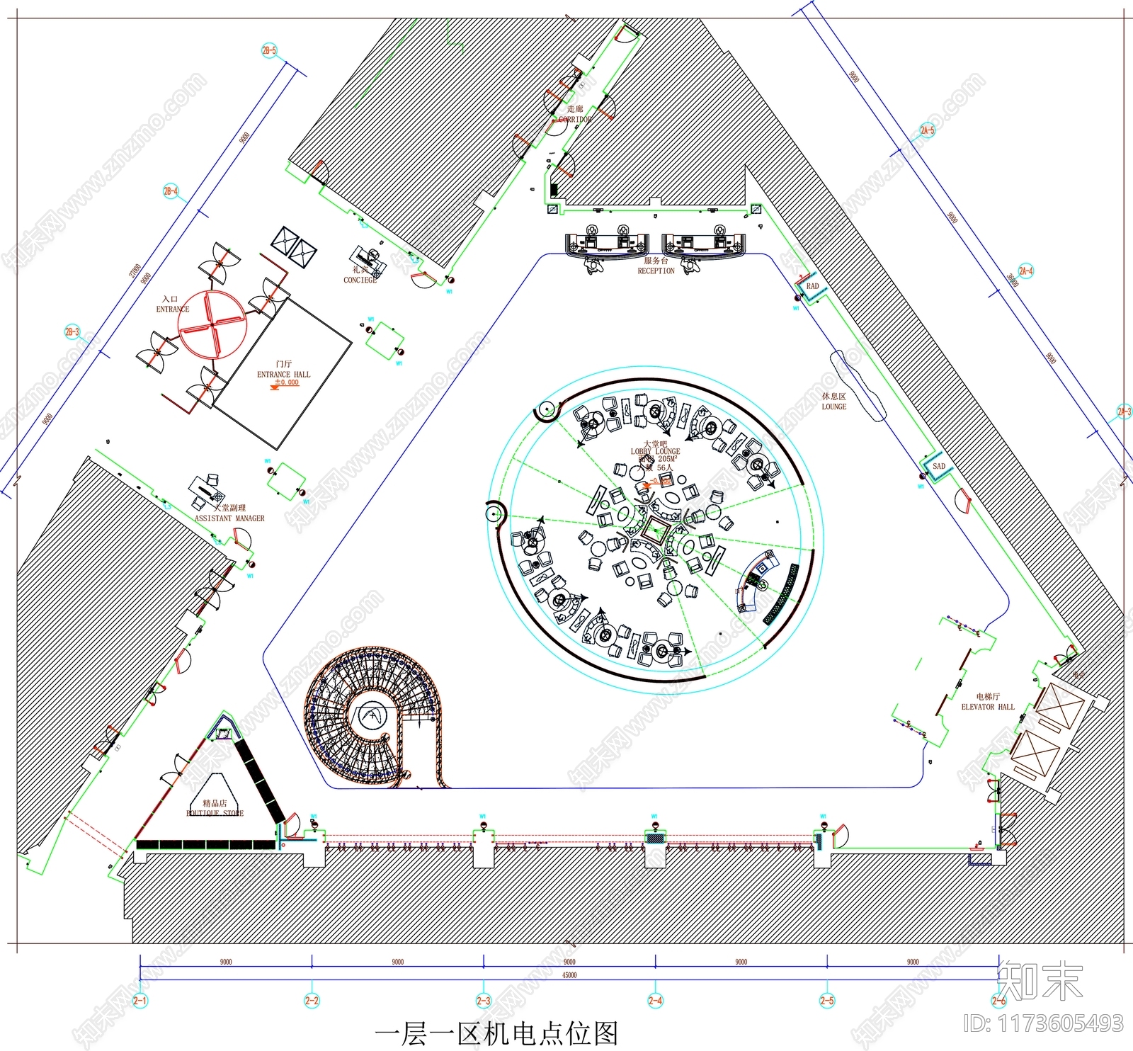 现代工装图库cad施工图下载【ID:1173605493】