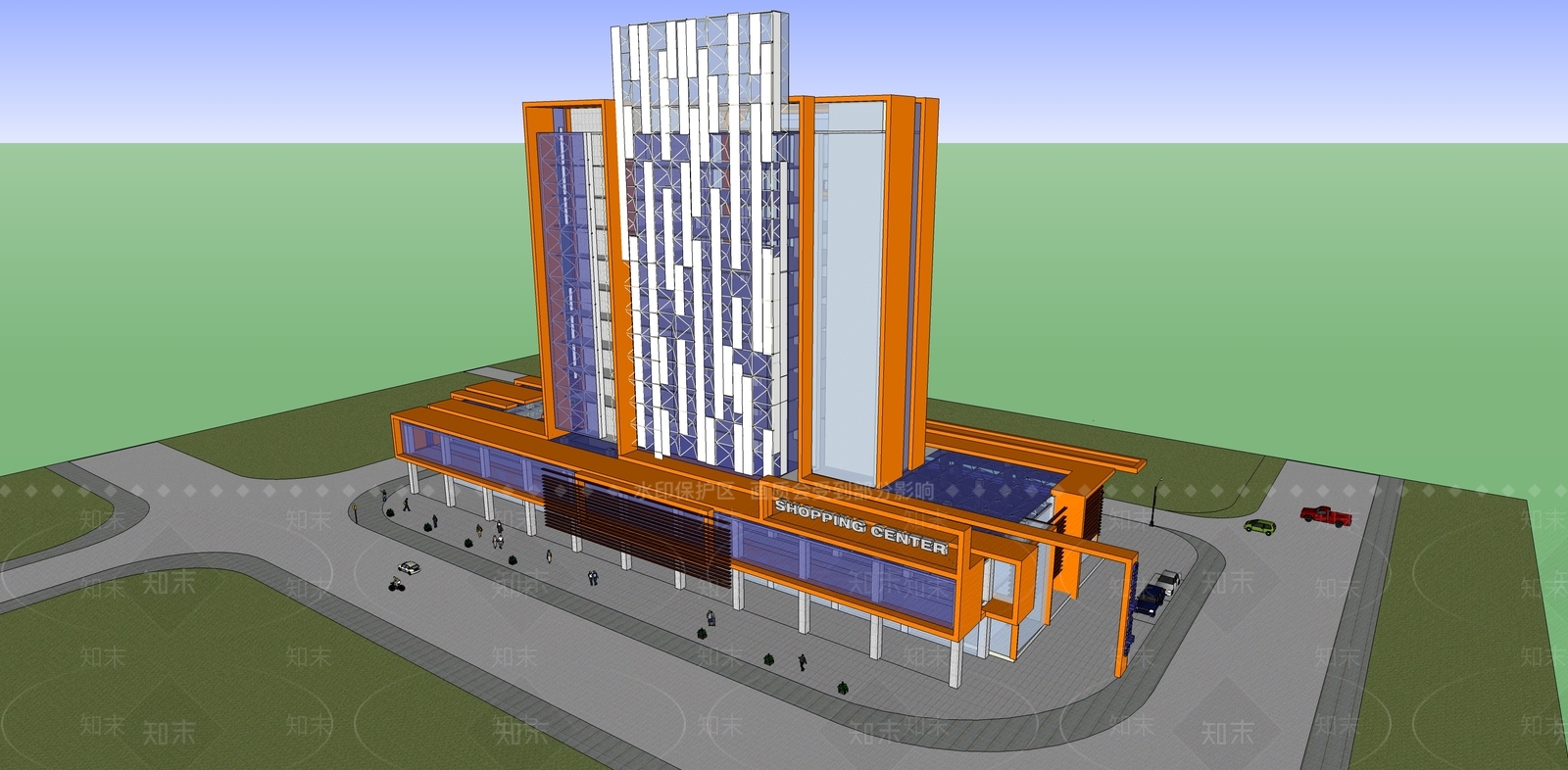 现代其他商业建筑SU模型下载【ID:1173607413】