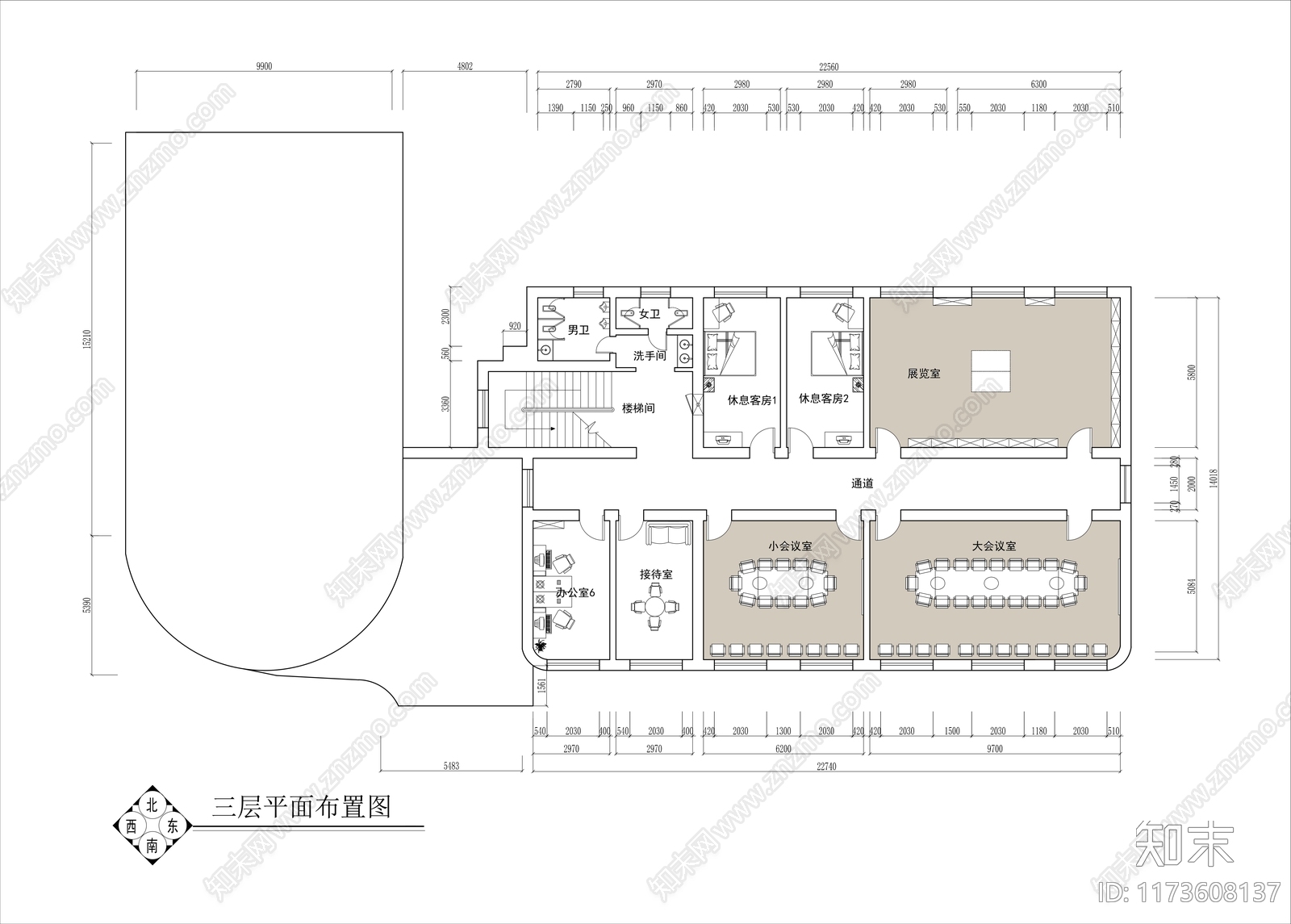 现代学校cad施工图下载【ID:1173608137】