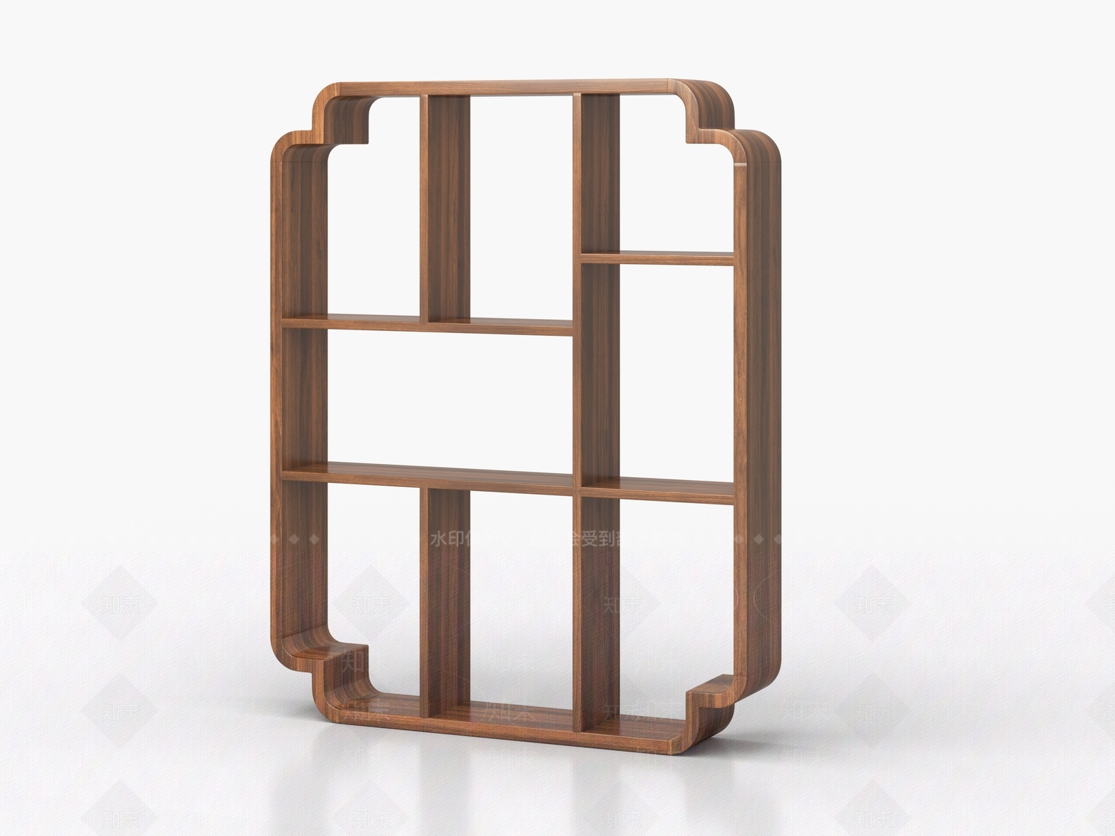 原木北欧博古架3D模型下载【ID:1173608556】